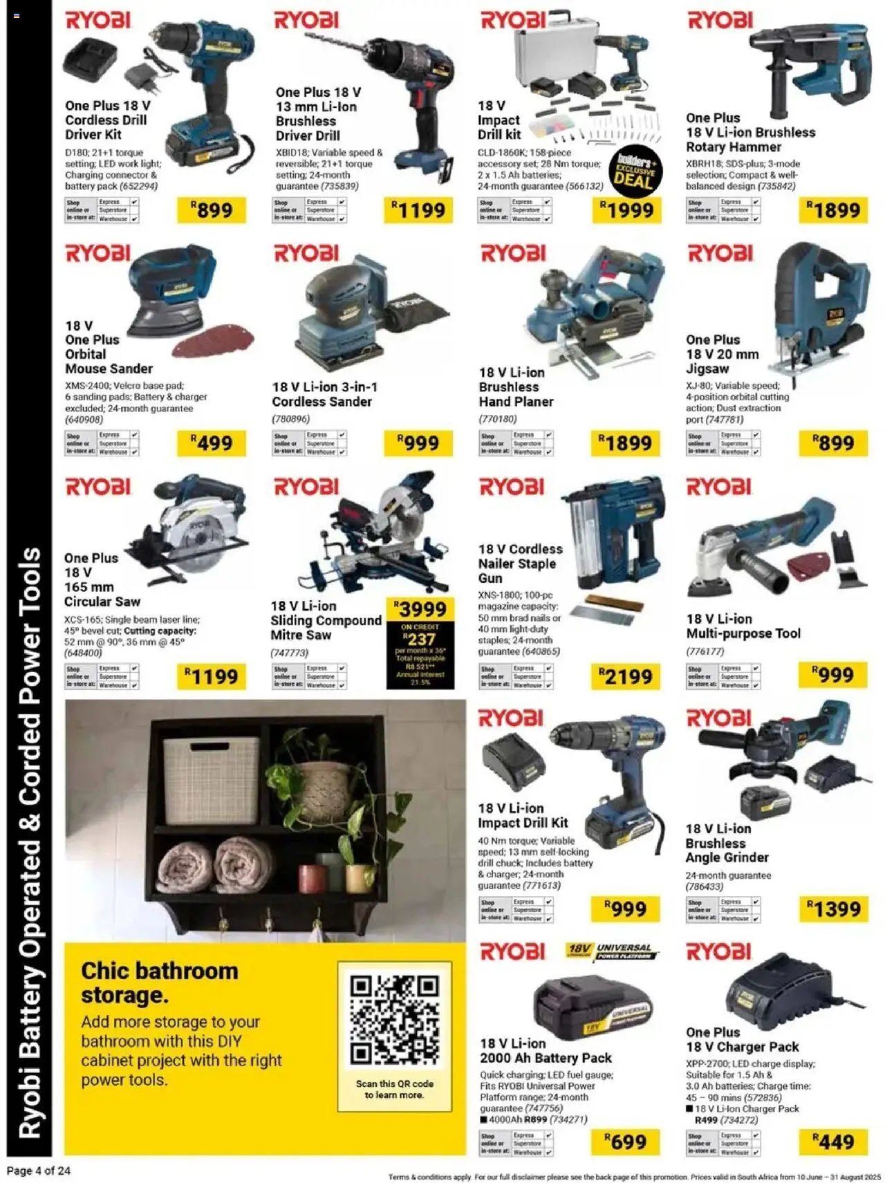 Builders - It's Tools That Can Keep Up Day │ valid from 10.06.2025 | Page: 4 | Products: Grinder, Charger, Jigsaw, Hammer