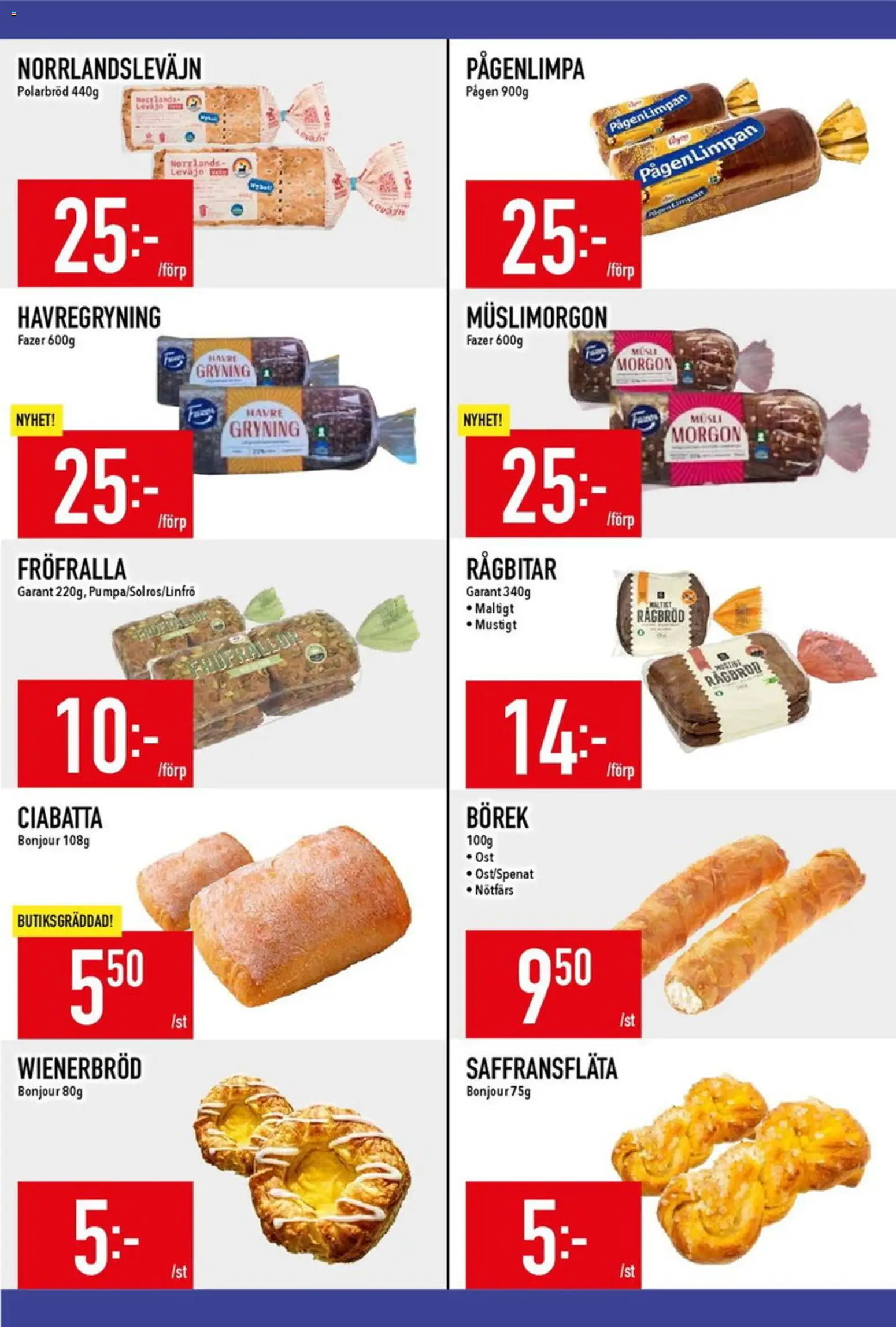 Matdax reklamblad aktuell från 20.04.2026 | Sida: 8 | Produkter: Musli, Nötfärs, Ost