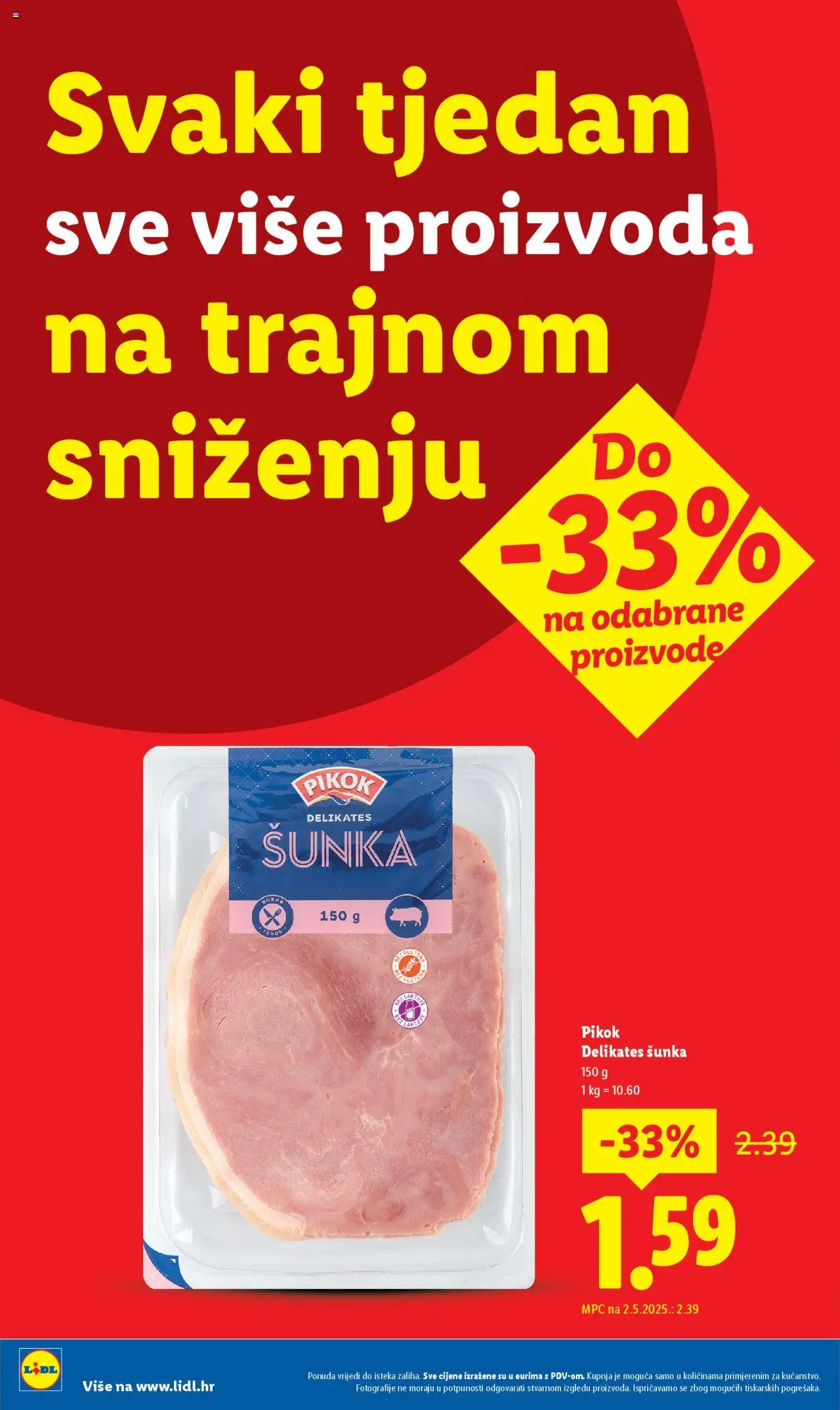 Lidl katalog | vrijedi od 30.09.2025 | Stranica: 13 | Proizvodi: Šunka
