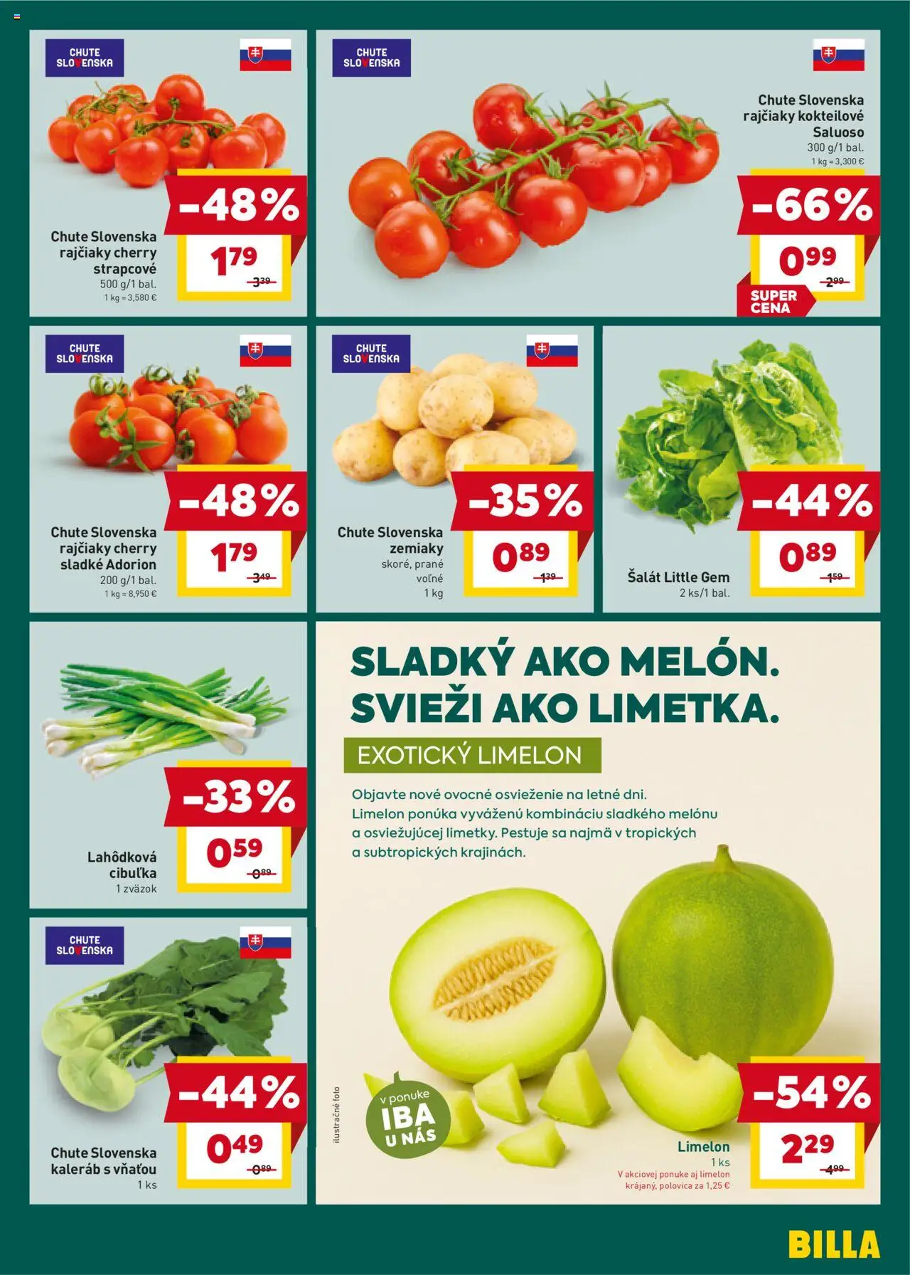 Billa leták │ platný od 18.06.2025 | Strana: 3 | Produkty: Šalát, Zemiaky, Melón