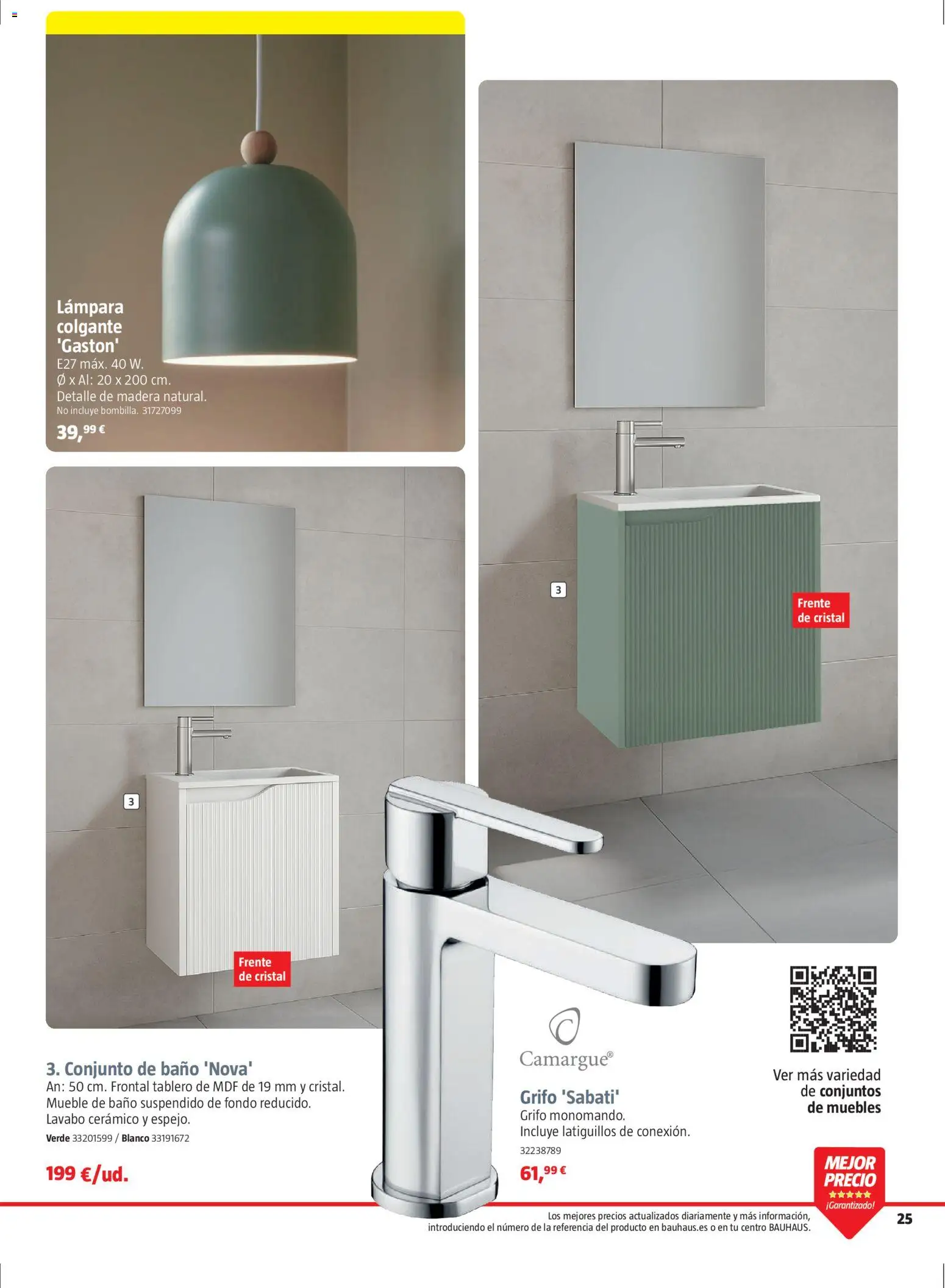Bauhaus folleto Renueva │ válido desde el 02.03.2026 | Página: 25 | Productos: Muebles, Lavabo, Baño, Lámpara