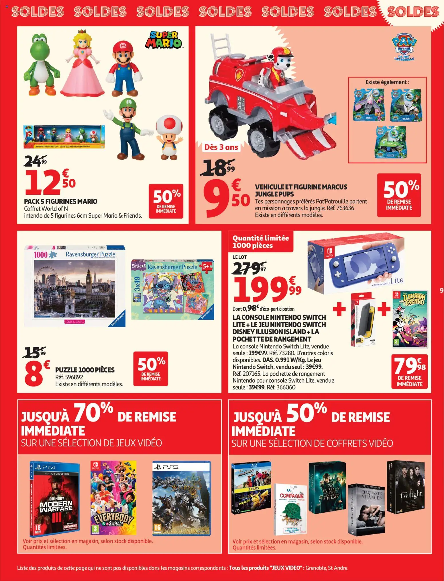 {H1} | Page: 9 | Produits: Vidéo, console Nintendo Switch, Jeux, Figurines