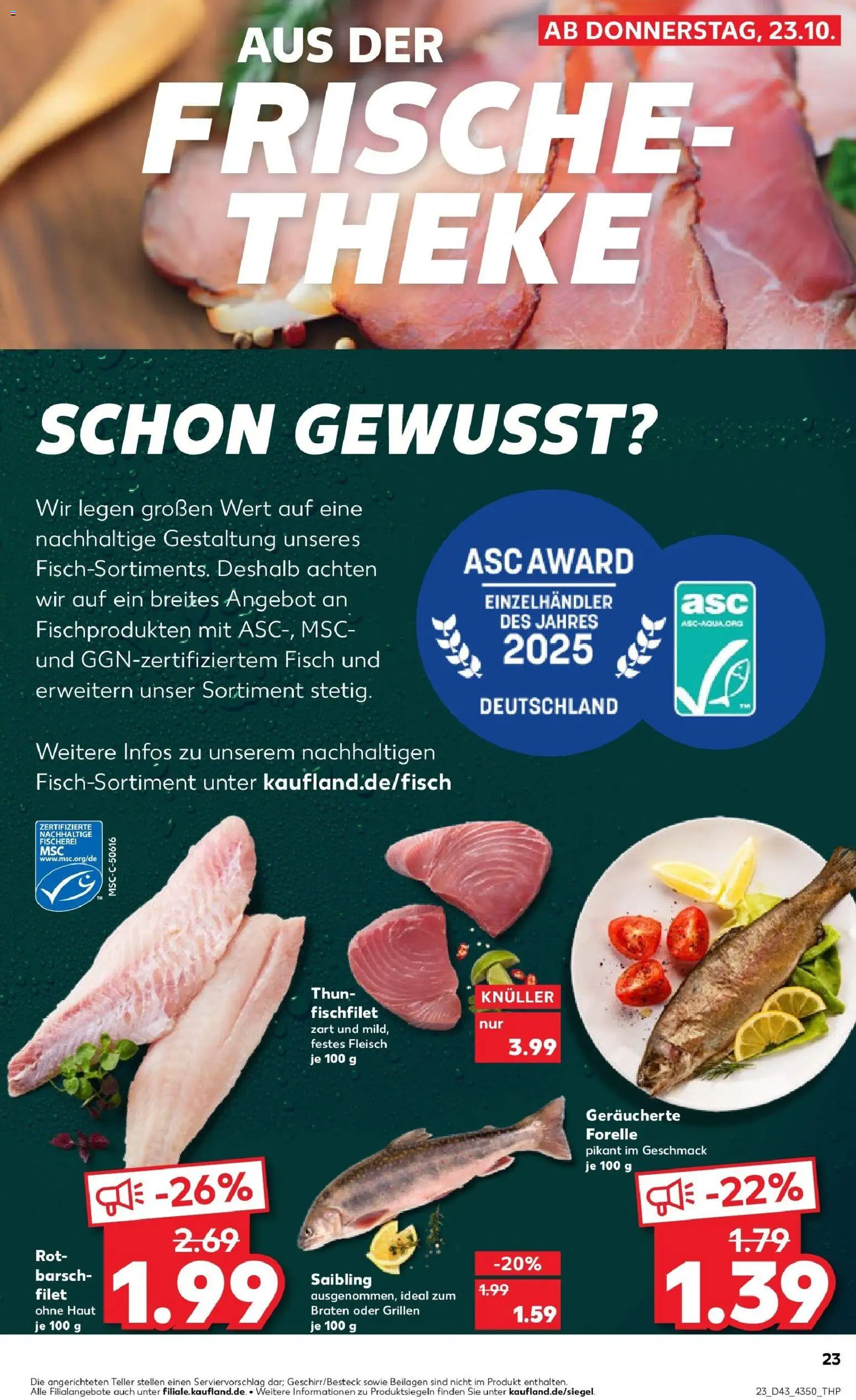 Kaufland prospekt Potsdam	 – gültig ab 27.10.2025 | Seite: 23 | Produkte: Theke, Fisch, Fleisch