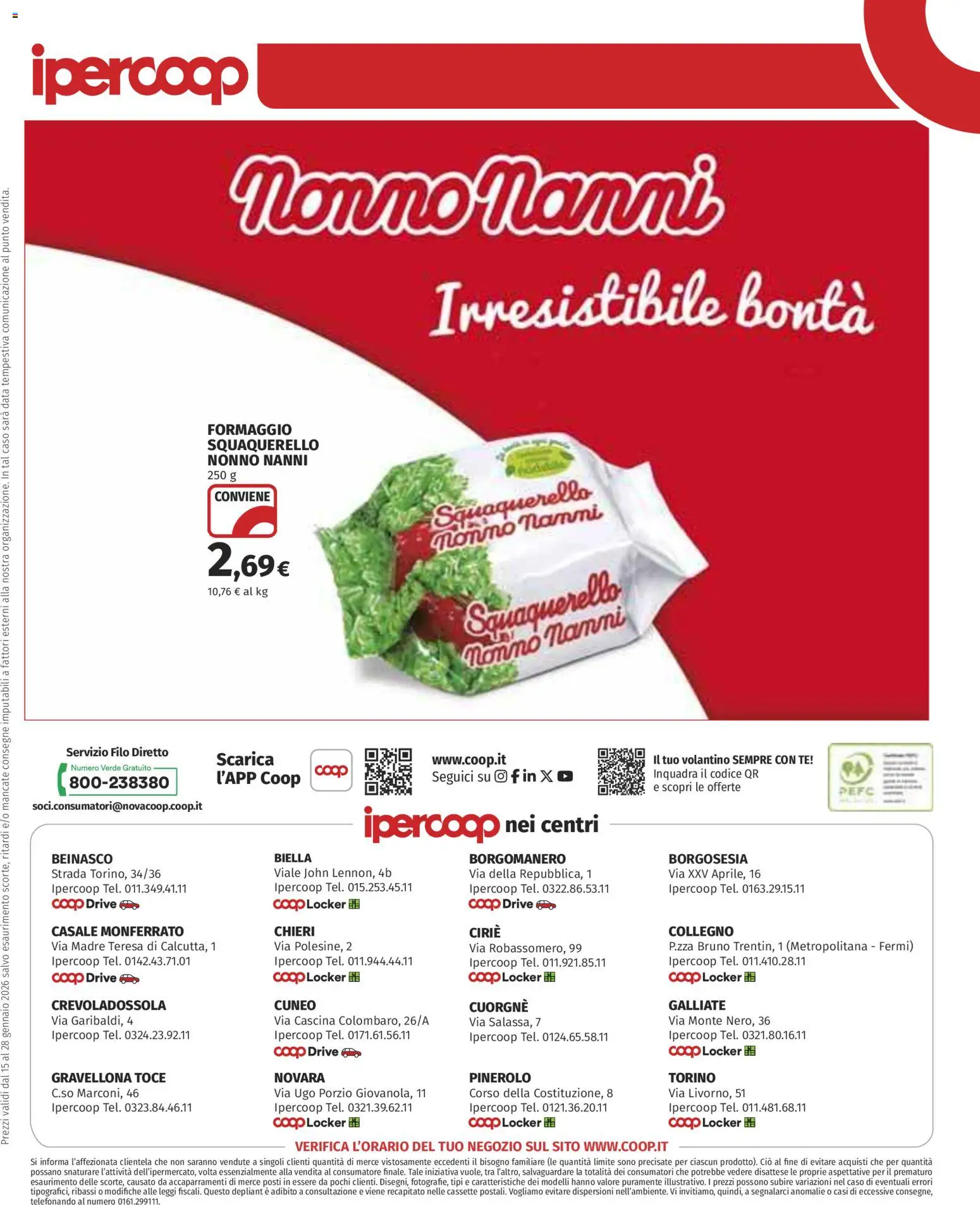 Volantino Ipercoop del 15.01.2026 | Pagina: 34 | Prodotti: Tè, Formaggio, Data