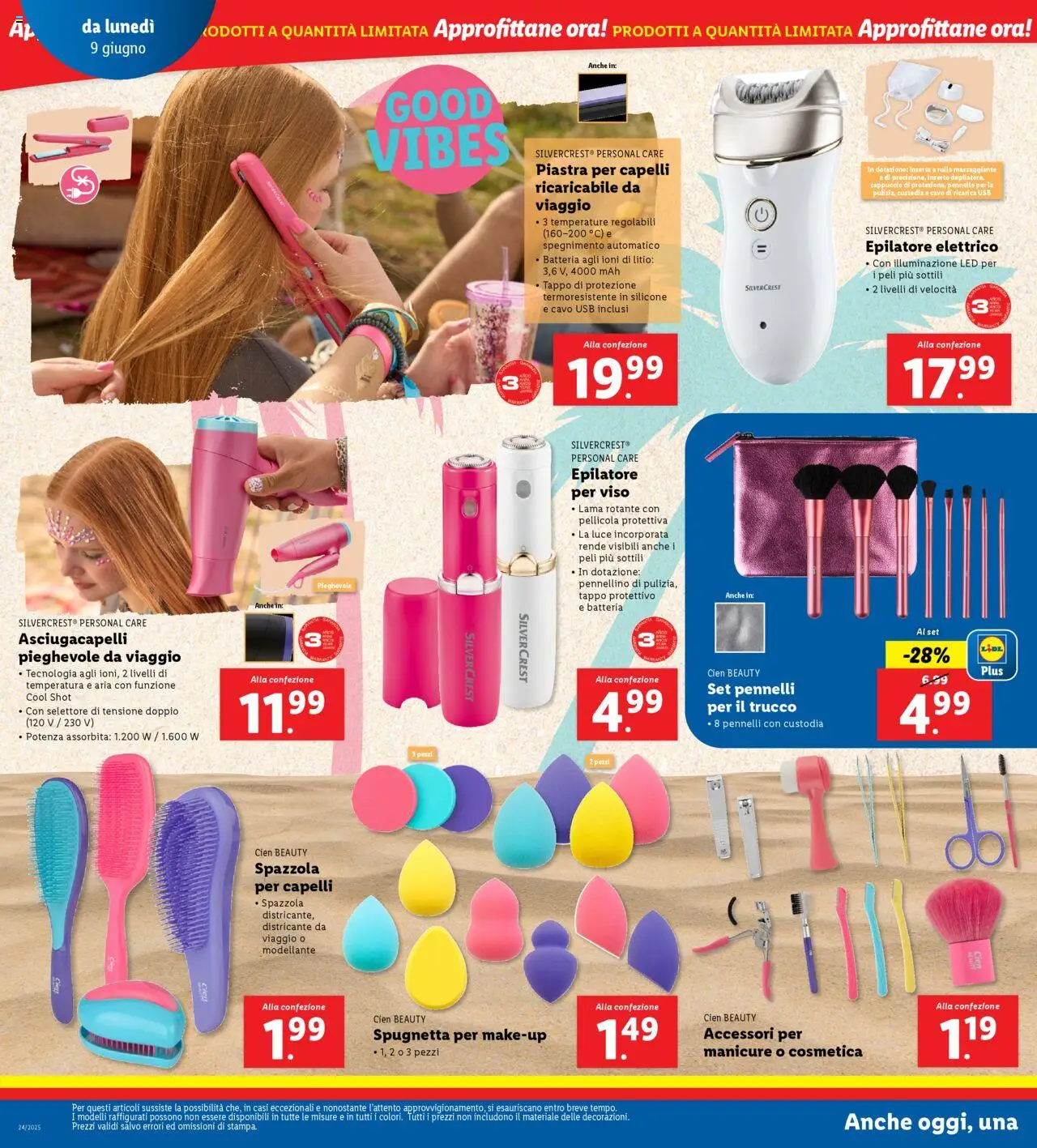 Volantino Lidl del 09.06.2025 | Pagina: 28 | Prodotti: Epilatore elettrico, Cavo, Silicone, Pellicola