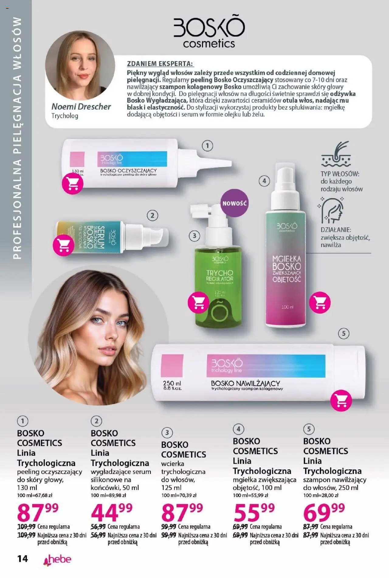 Hebe Gazetka - Katalog od 01.08.2025 | Strona: 14 | Produkty: Szampon, Odżywka, Peeling