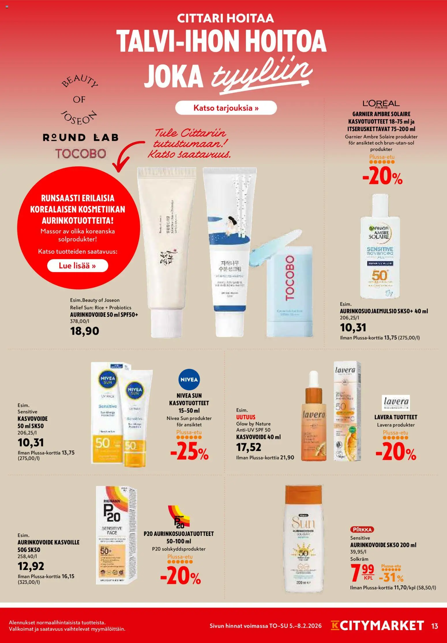 K-Citymarket tarjoukset – voimassa 05.02.2026 alkaen | Sivu: 13