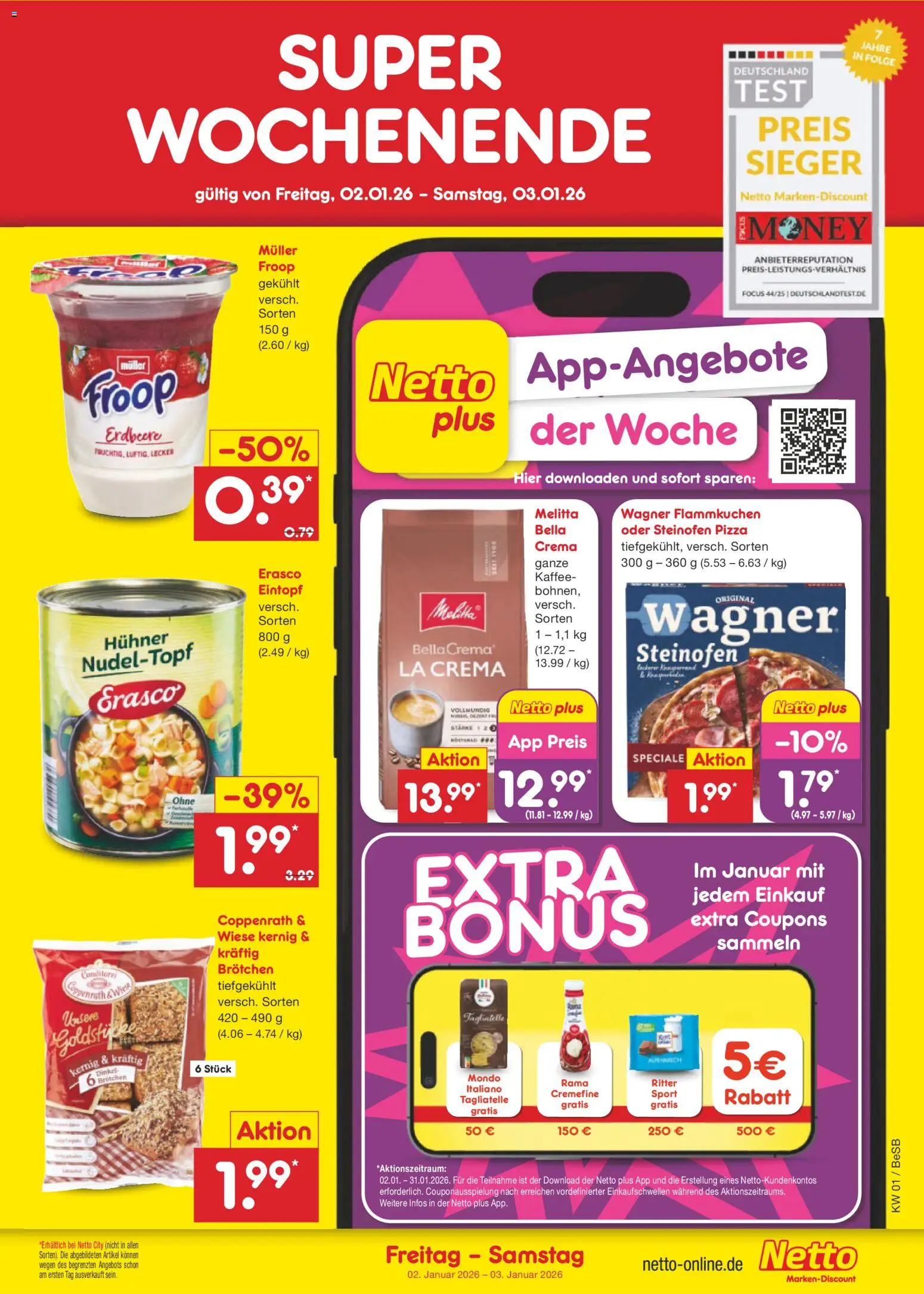 Netto Marken-Discount Prospekt 	 – gültig ab 29.12.2025 | Seite: 47 | Produkte: Froop, Melitta, Rama, Pizza