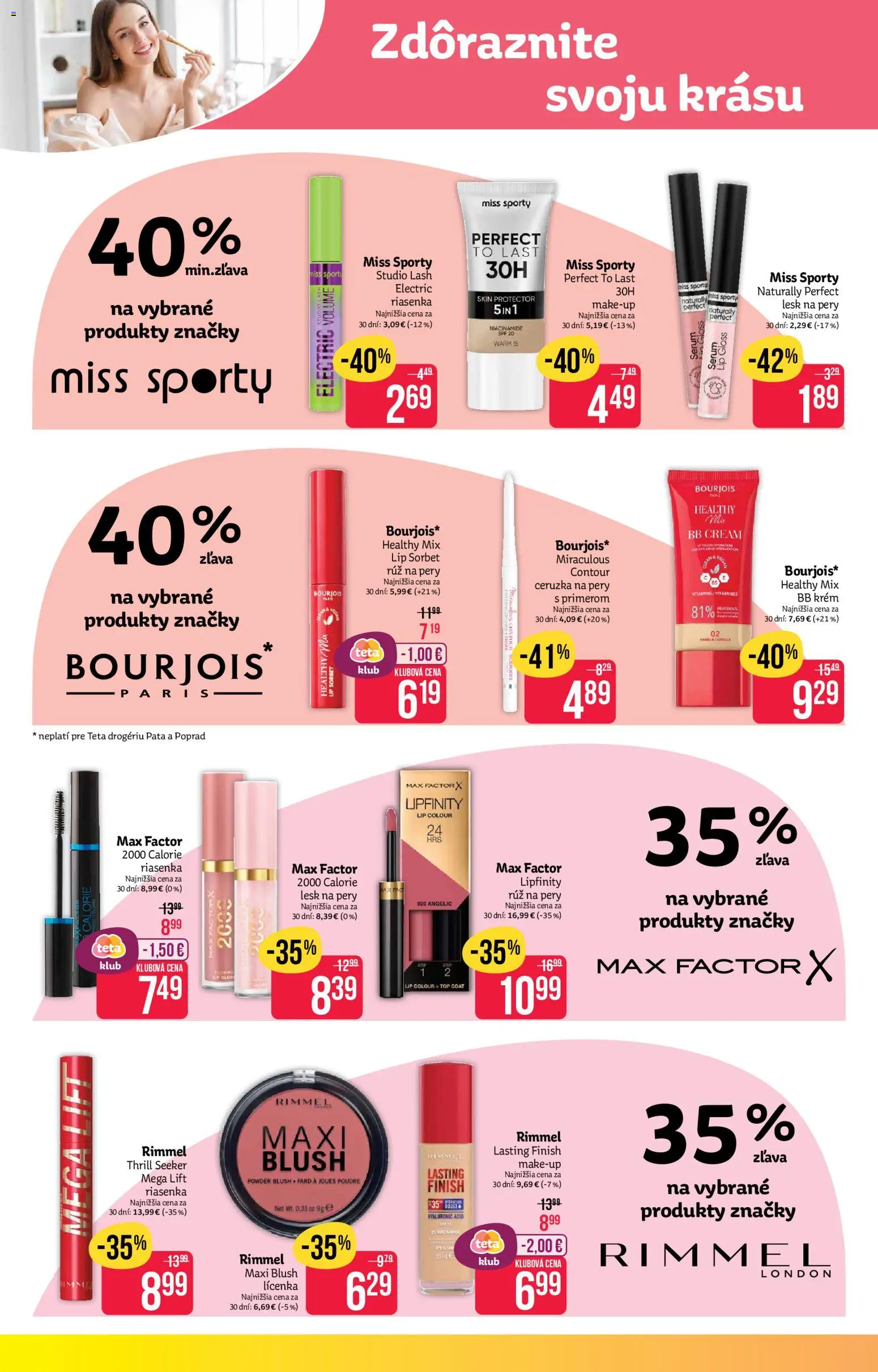 Nové Teta drogerie akcie – leták je platný od 16.02.2026 | Strana: 2 | Produkty: Sorbet, Lícenka, Riasenka, Ceruzka