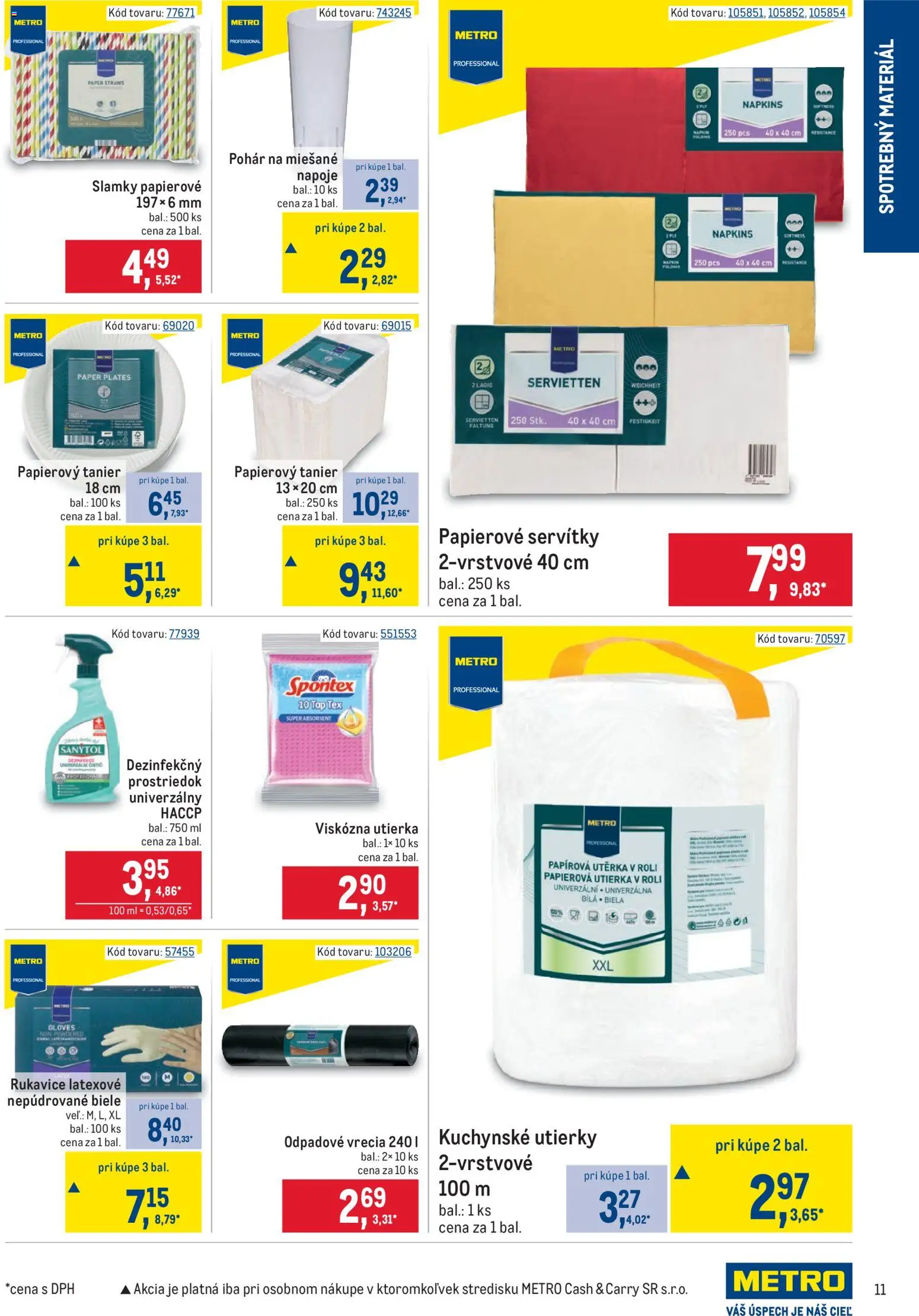 Nové Metro akcie – leták je platný od 22.04.2026 | Strana: 11 | Produkty: Sanytol, Rukavice