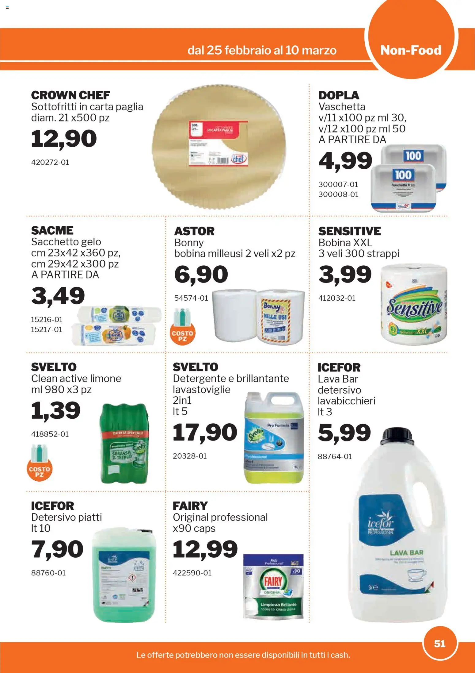 Volantino Sogegross del 25.02.2026 | Pagina: 50 | Prodotti: Detergente, Limone, Lavastoviglie, Vaschette