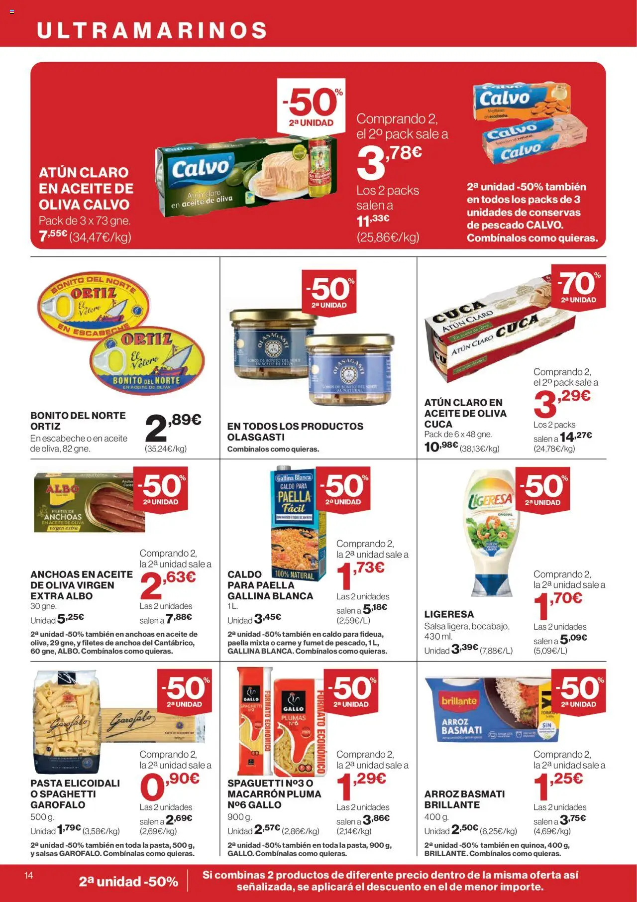 El Corte Inglés ofertas │ válido desde el 14.08.2025 | Página: 16 | Productos: Arroz, Aceite de oliva, Aceite de oliva virgen extra, Atún claro