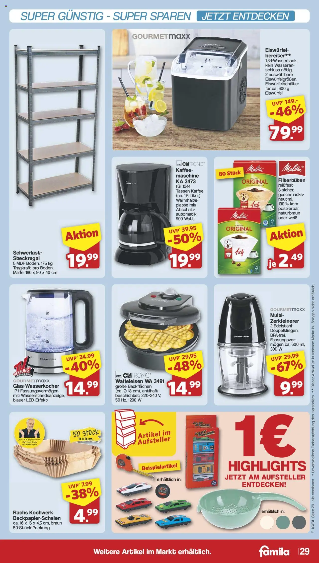 Famila Nordwest Prospekt 	 - gültig ab dem 28.07.2025 | Seite: 36 | Produkte: Kaffee, Waffeleisen