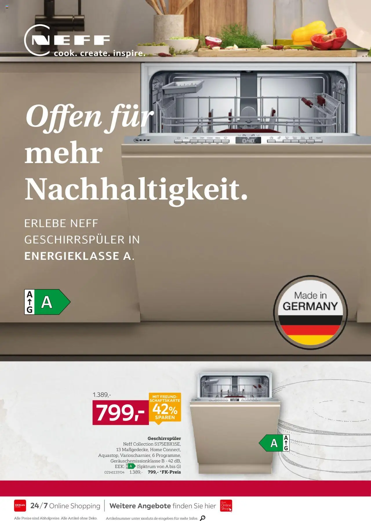 XXXL Lutz Nr. 1 bei Küchen – gültig ab 22.09.2025 | Seite: 10 | Produkte: Neff, Geschirrspüler