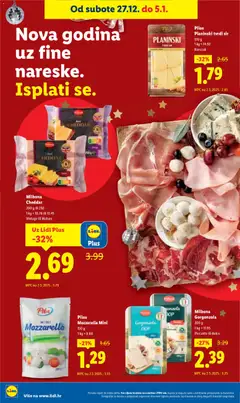 Pilos Planinski tvrdi sir, 120 g, Narezak - Pregled kataloga iz trgovine Lidl, vrijedi od 27.12.2025 | Stranica: 2