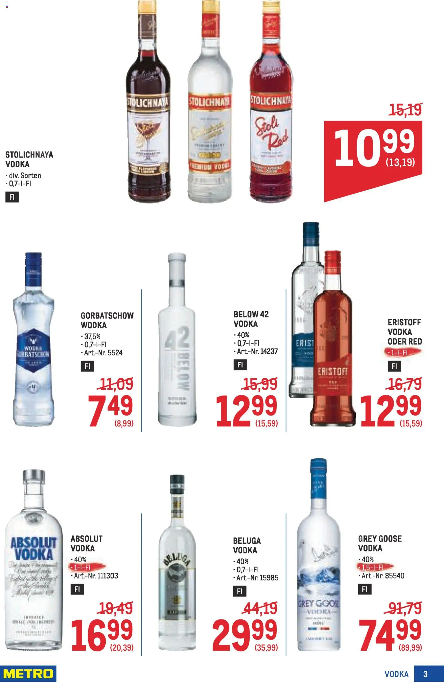 Metro  Wein und Spirituosen Spezial gültig ab 22.01.2026 | Seite: 3 | Produkte: Wodka