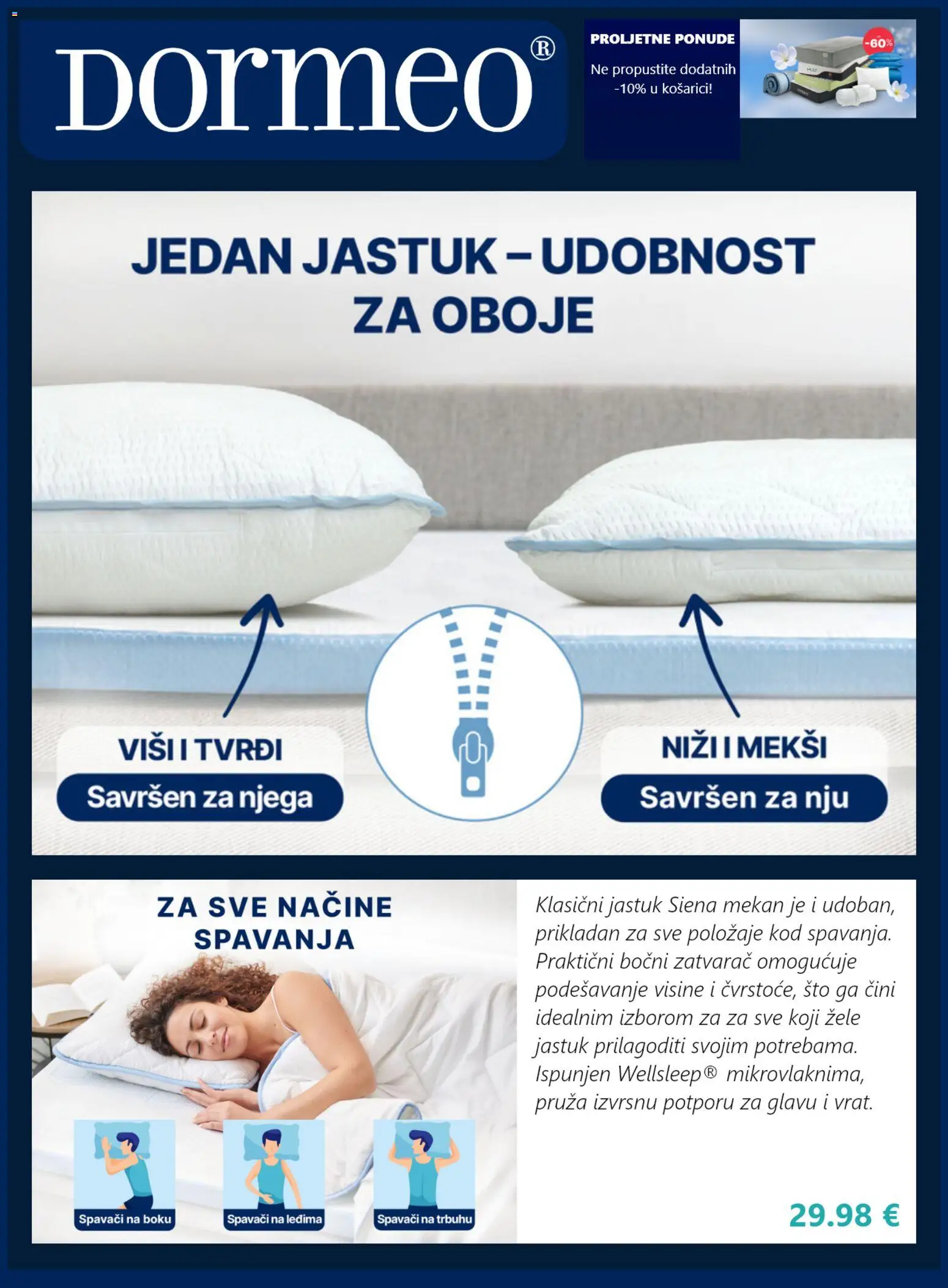 Dormeo Home katalog | vrijedi od 24.04.2026 | Stranica: 7 | Proizvodi: Jastuk