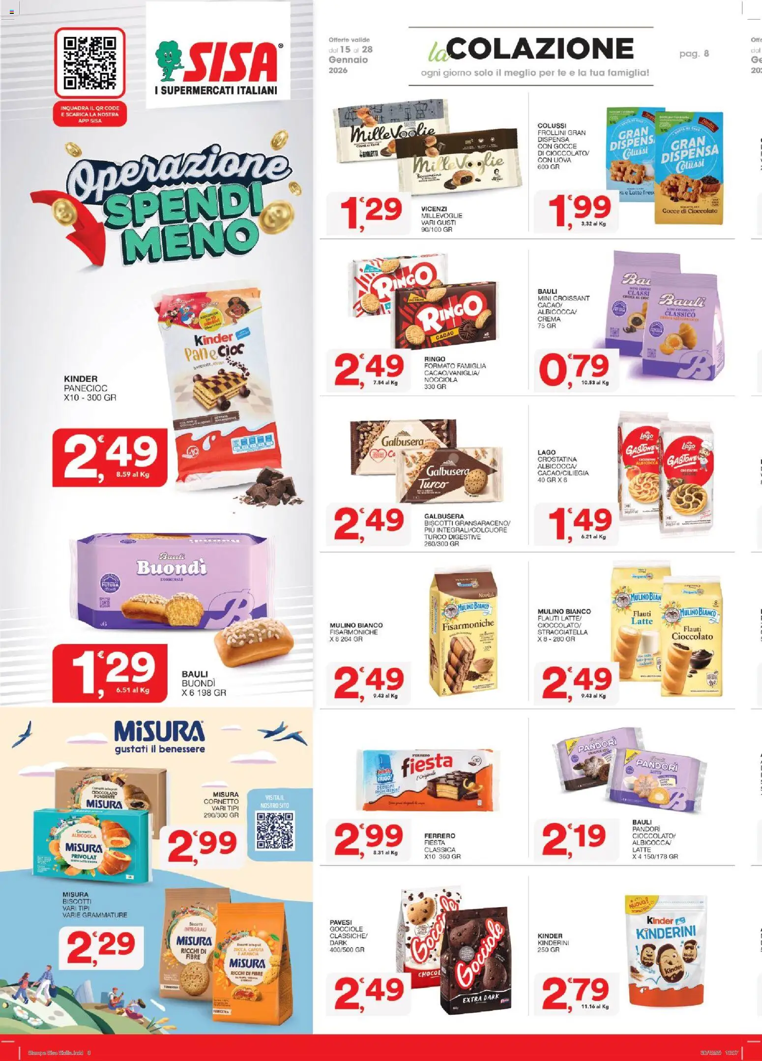 Volantino SISA del 15.01.2026 | Pagina: 8 | Prodotti: Crema, Cioccolato, Tè, Crostatine
