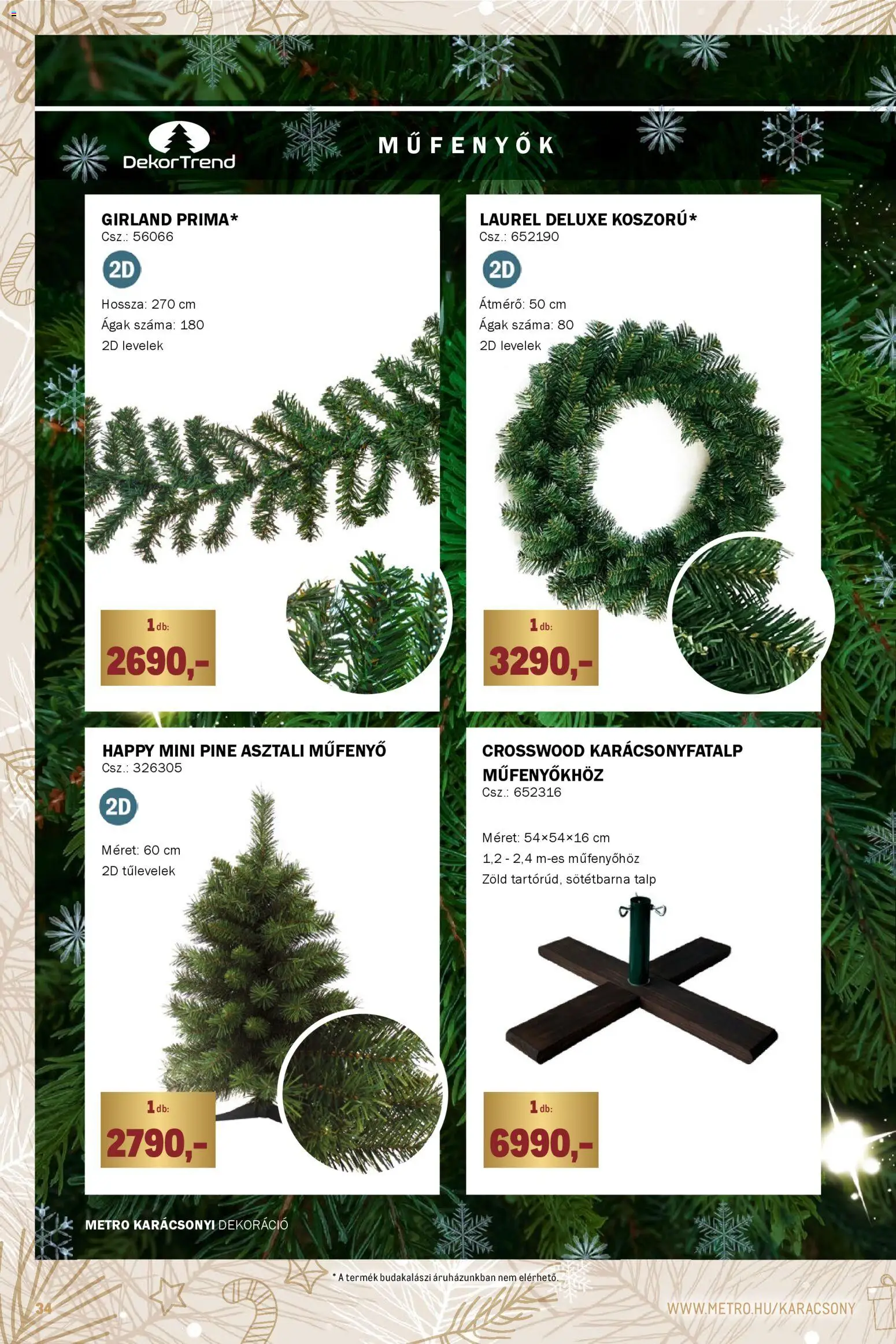 Metro akciós ujság - amely érvényes a következő dátumtól: 02.11.2025 | Oldal: 34 | Termékek: Dekoráció