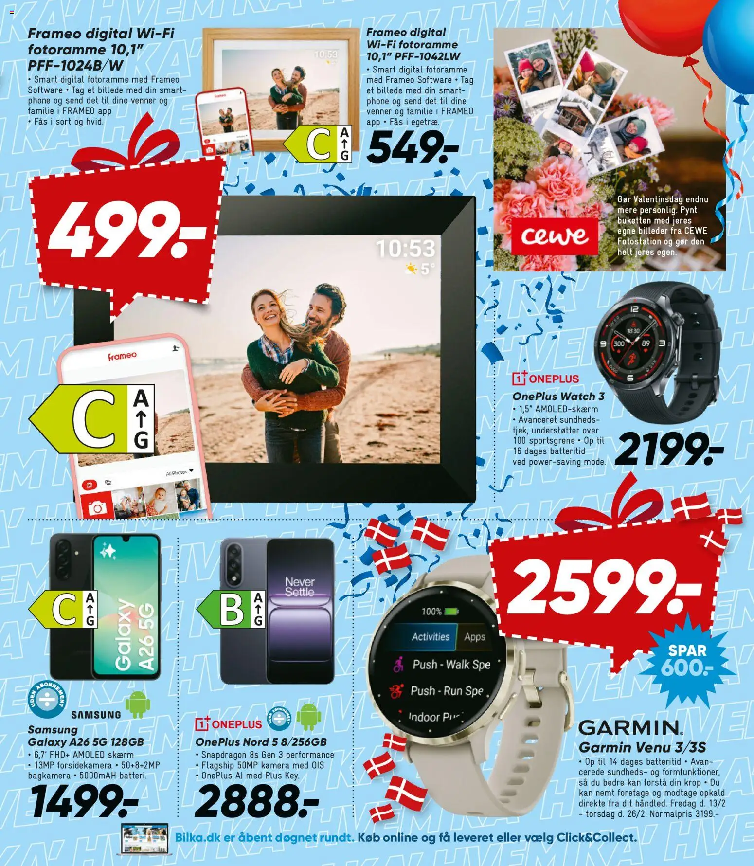 Bilka tilbudsavis – gyldig fra 13.02.2026 | Side: 16 | Produkter: Skærm, Digital Fotoramme, Kamera