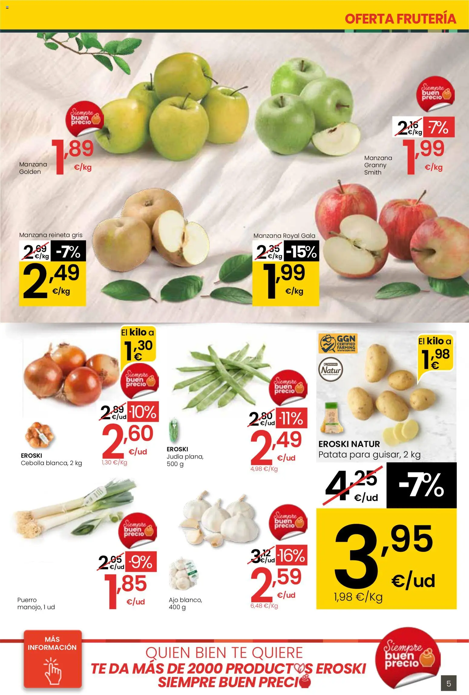 Eroski - 3x2  │ válido desde el 30.10.2025 | Página: 5 | Productos: Manzana, Té, Παγωμένο τσάι