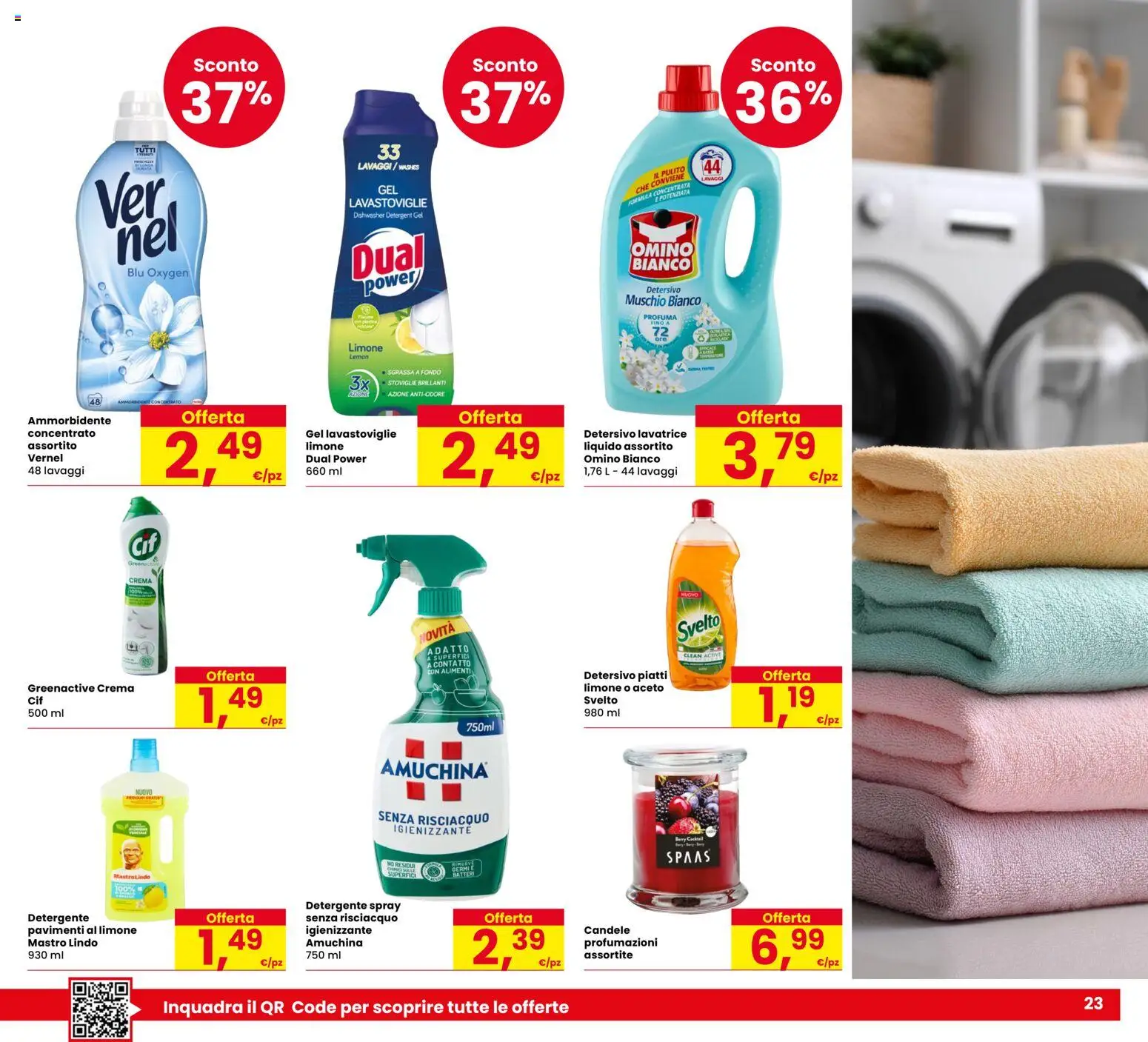 Volantino Despar del 22.01.2026 | Pagina: 23 | Prodotti: Crema, Detergente, Lavastoviglie, Aceto