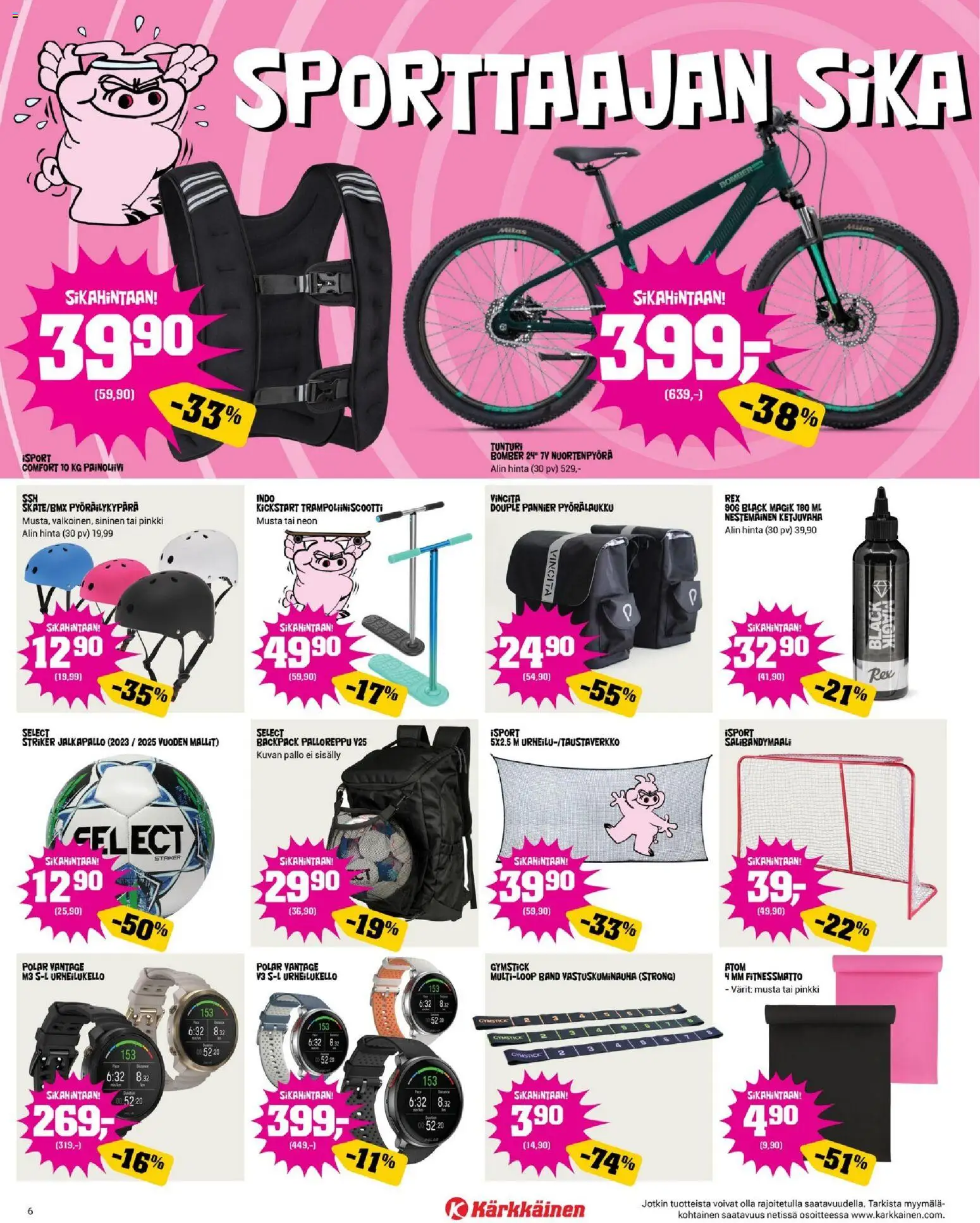 Kärkkäinen tarjoukset – voimassa 08.04.2026 alkaen | Sivu: 6 | Tuotteet: Jalkapallo