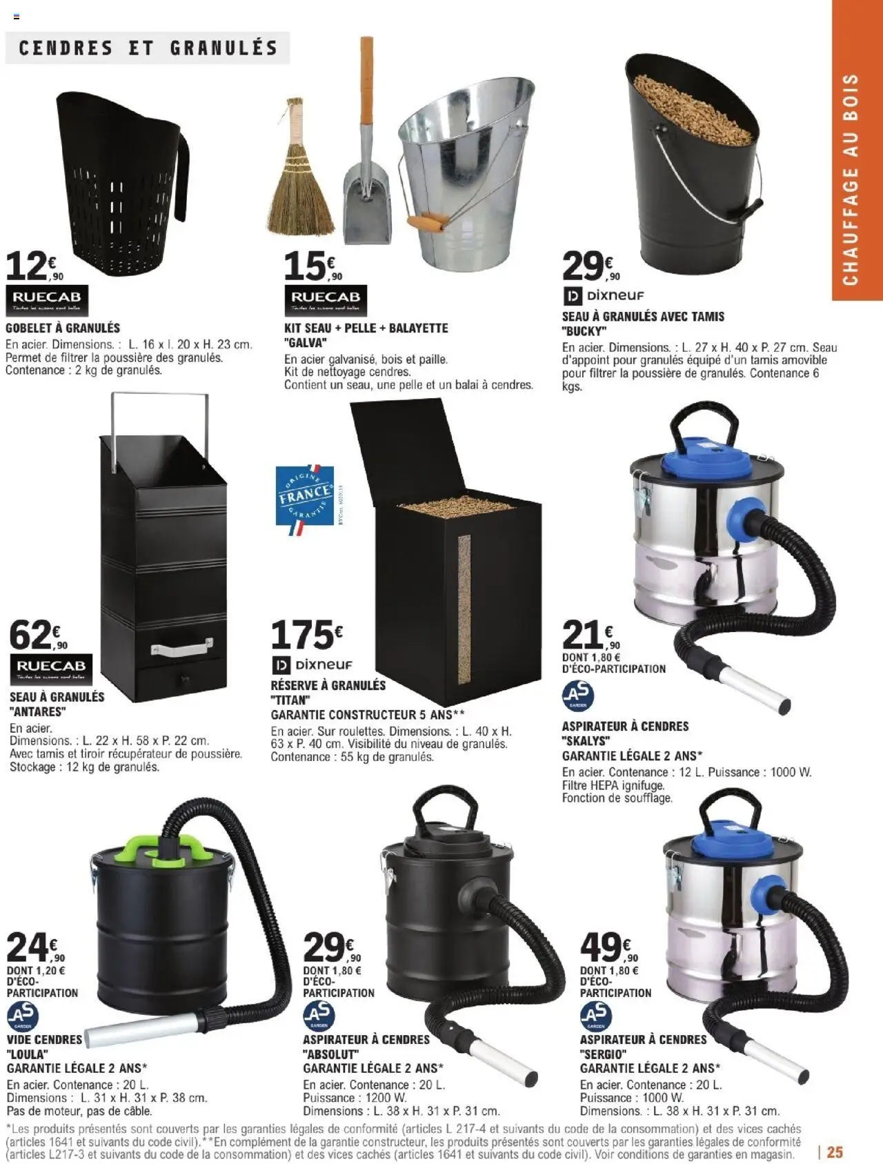  | Page: 25 | Produits: Filtre, Câble, Tamis, Aspirateur