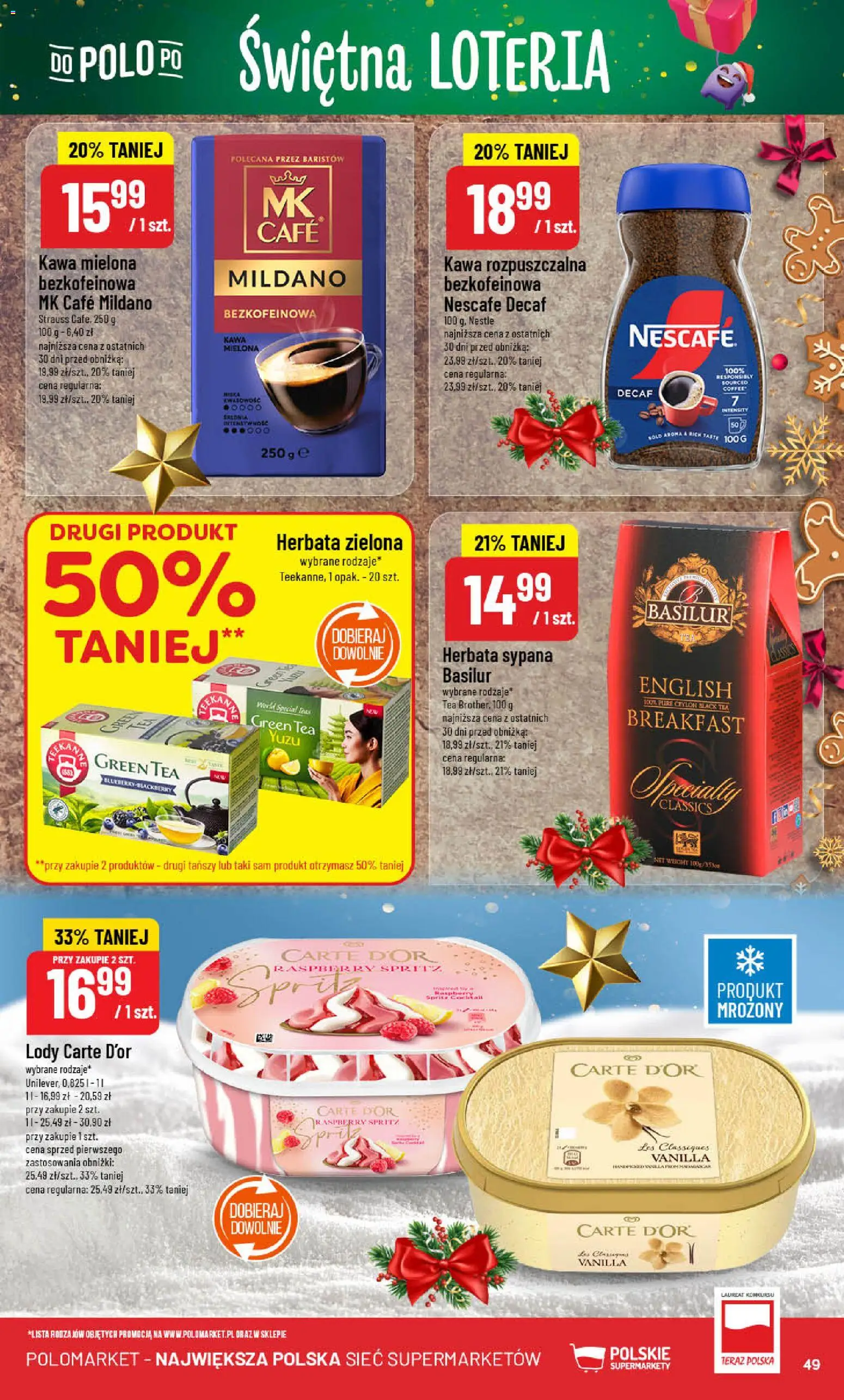 POLOmarket Gazetka od 17.12.2025 | Strona: 49 | Produkty: Nescafe, Kawa rozpuszczalna, Kawa, Herbata