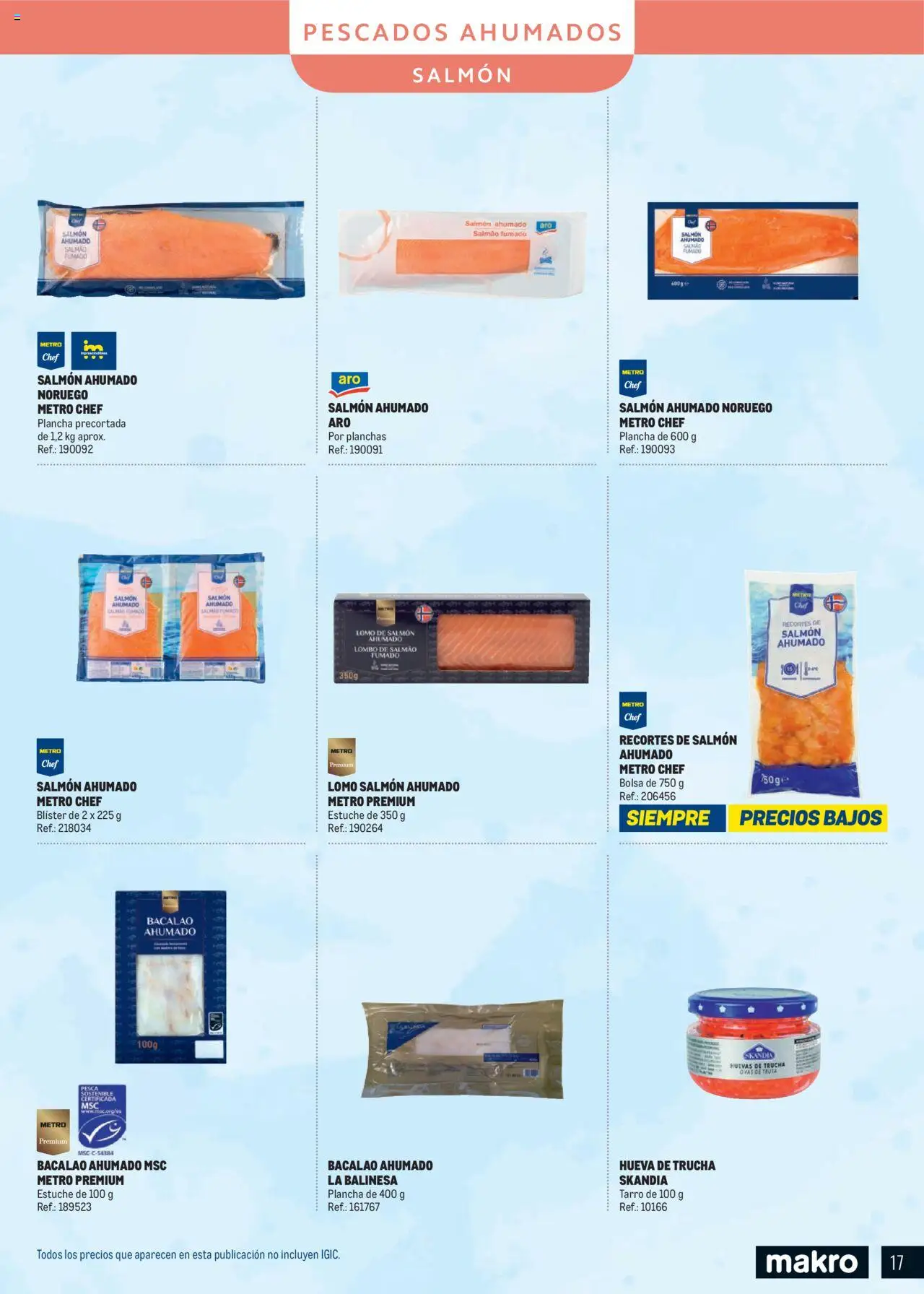 Makro - Especial Pescados Canarias │ válido desde el 11.06.2025 | Página: 17 | Productos: Bolsa, Salmón ahumado, Plancha