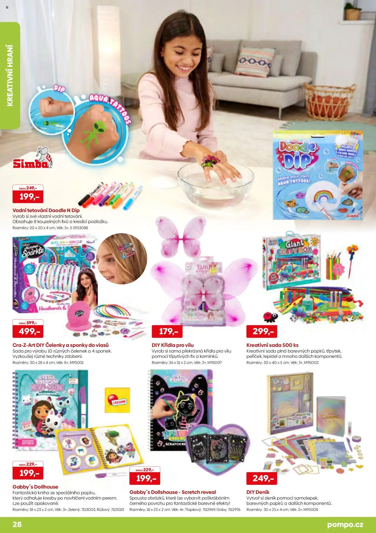 POMPO katalog Léto 2025 od 16.05.2025 | Strana: 28 | Produkty: Kniha, Gabby's Dollhouse, Kreativní sada