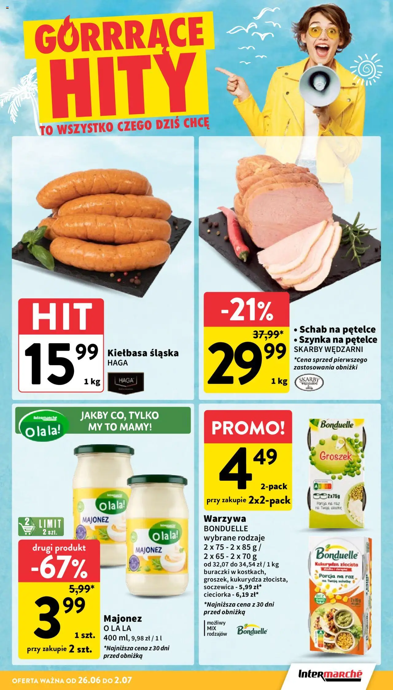 Intermarche Gazetka od 26.06.2025 | Strona: 7 | Produkty: Kiełbasa, Kukurydza, Kiełbasa śląska, Majonez