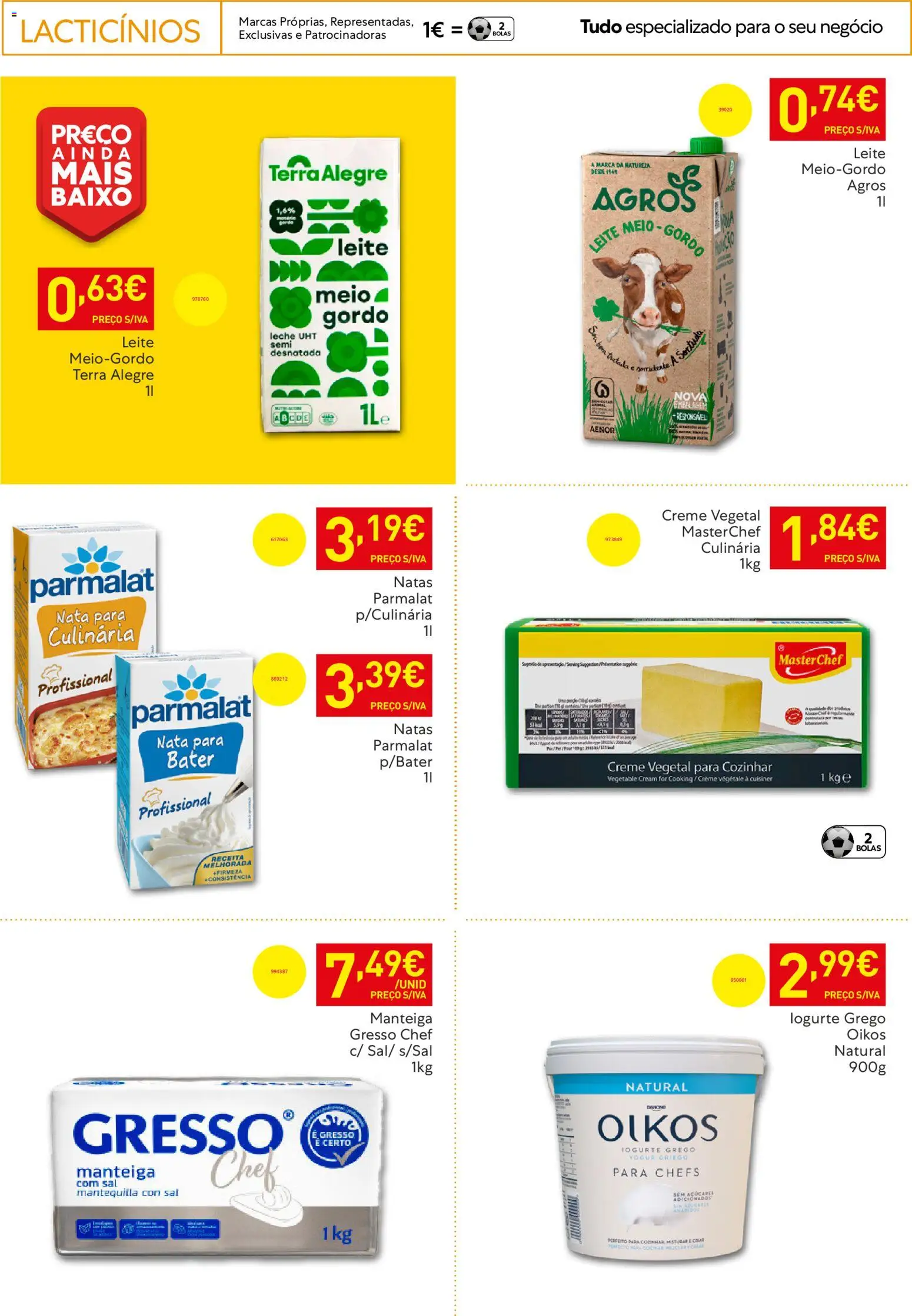 Recheio Horeca │ válido de 24.03.2026 | Página: 16 | Produtos: Sal, Leite, Iogurte, Nata