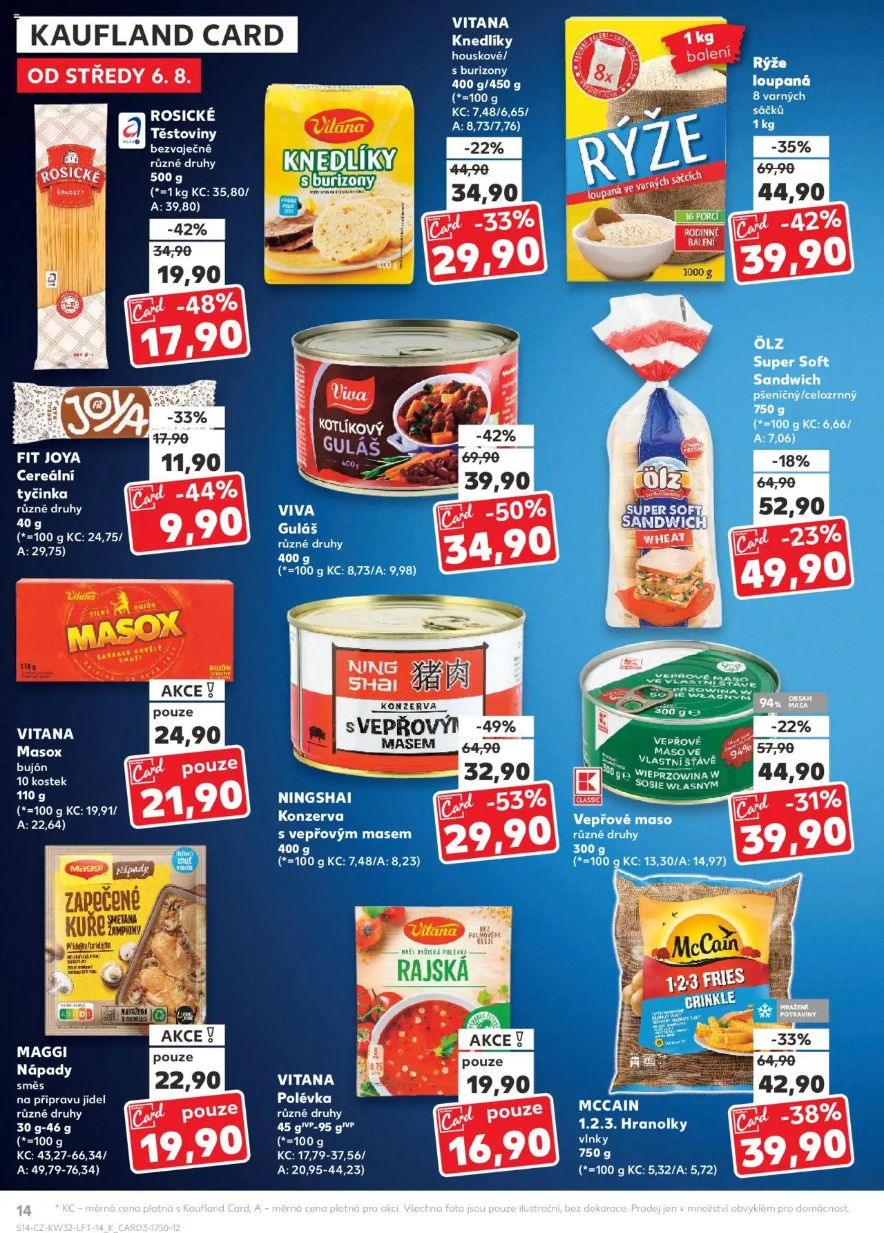 Kaufland leták - Praha 4 od 06.08.2025 | Strana: 14 | Produkty: Maggi, Rýže, Těstoviny, Špagety