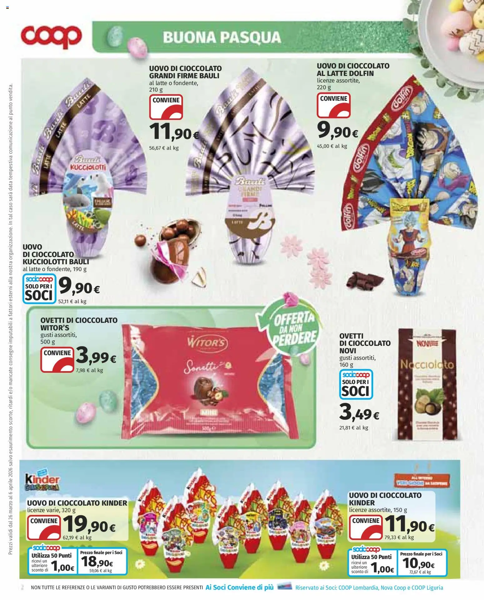 Volantino COOP del 26.03.2026 | Pagina: 2 | Prodotti: Cioccolato, Latte, Data
