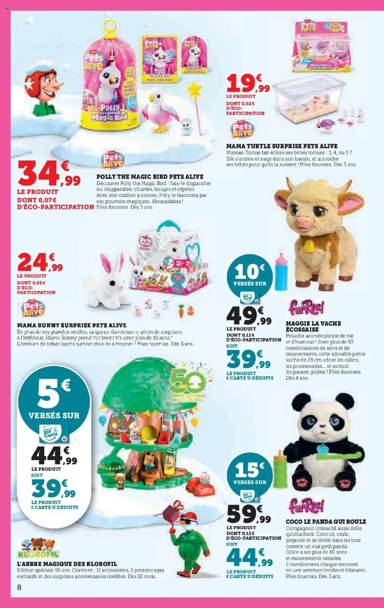 {H1} | Page: 8 | Produits: Peluche, Thé, Piles