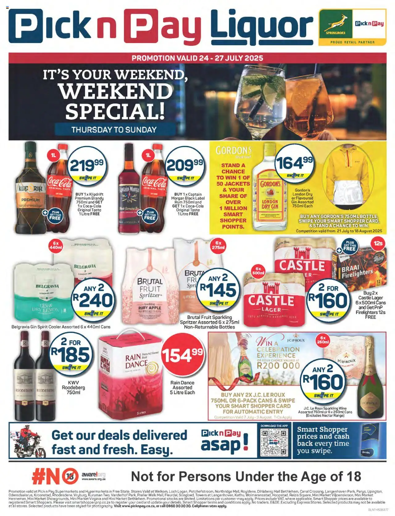 Pick n Pay - Liquor Weekend Specials │ valid from 24.07.2025 | Page: 1 | Products: Brandy, Cooler, Wine, Fruit