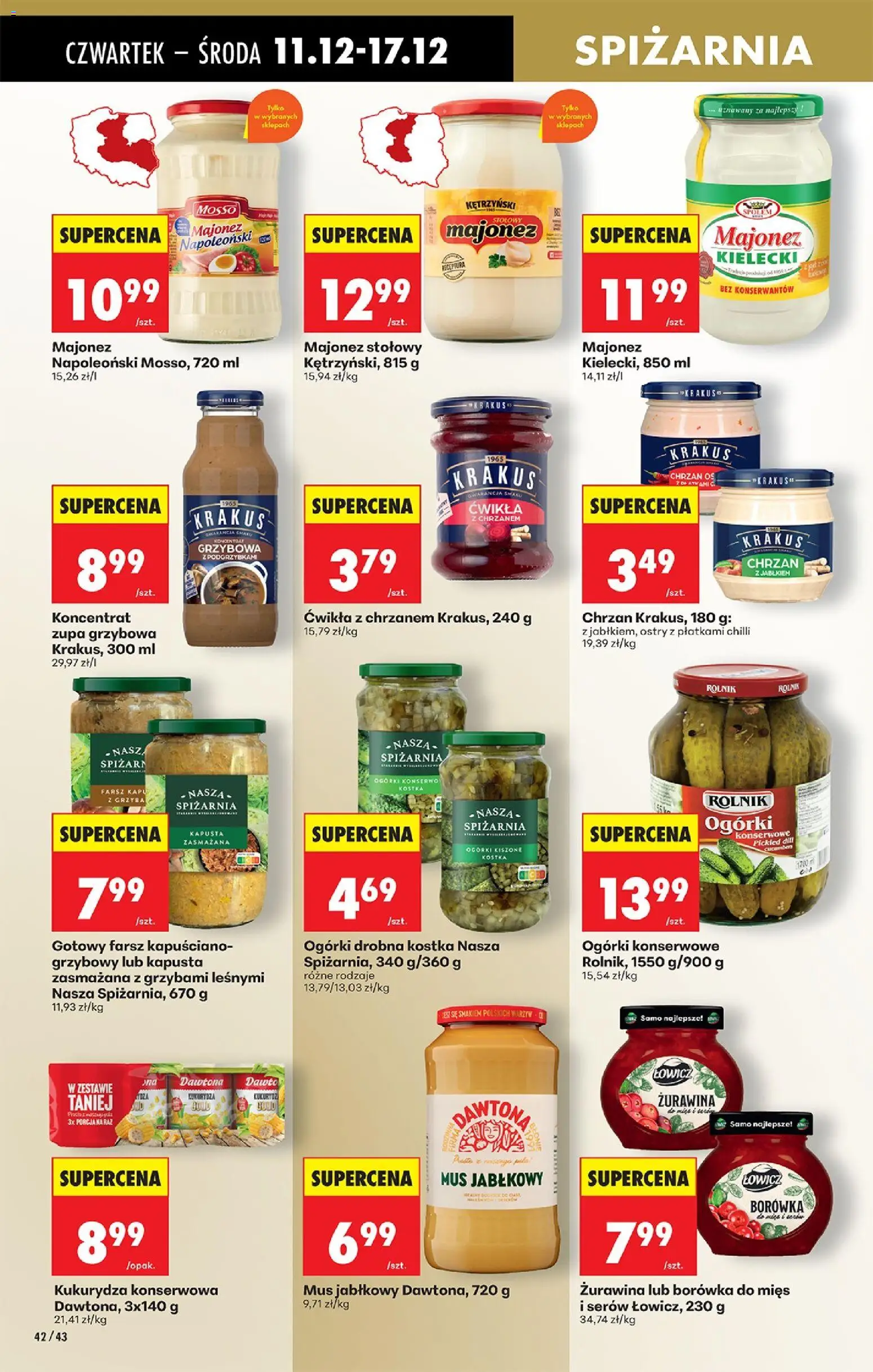 Biedronka gazetka - Oferta w tym tygodniu od 11.12.2025 | Strona: 52 | Produkty: Kukurydza, Chrzan, Zupa, Ogórki