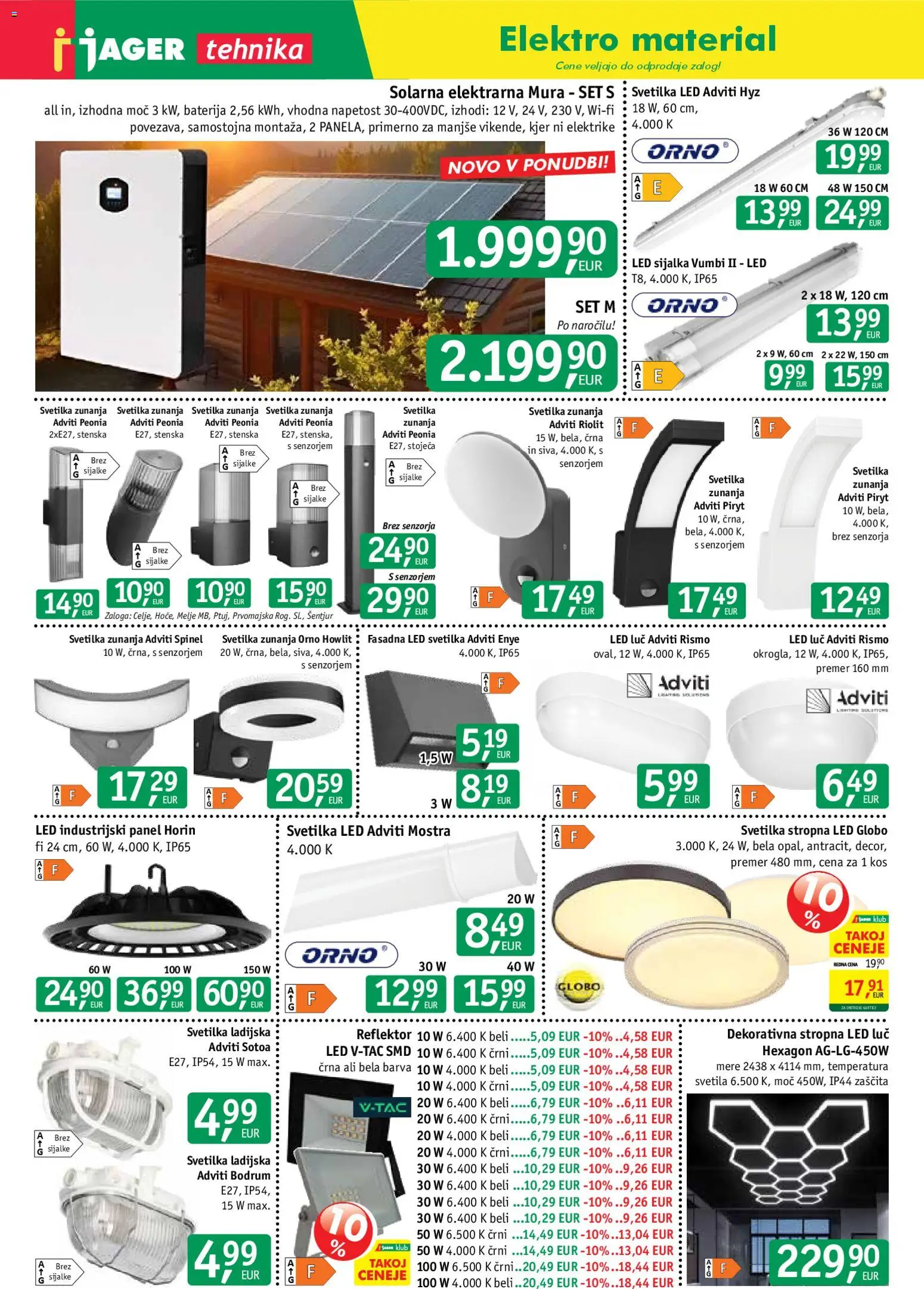 Novi Jager katalog ponudbe – veljaven od 04.03.2026 | Stran: 2 | Izdelki: Led svetilka, Kos, Svetilka, Barva