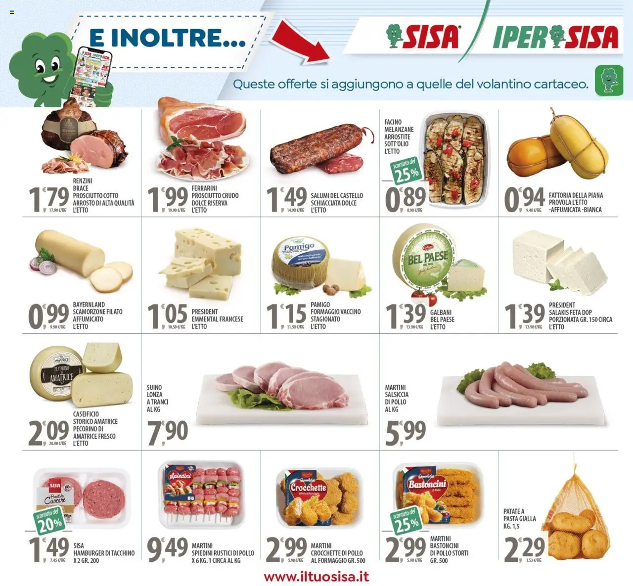 Volantino SISA del 21.08.2025 | Pagina: 18 | Prodotti: Formaggio, Pasta, Crocchette, Pecorino