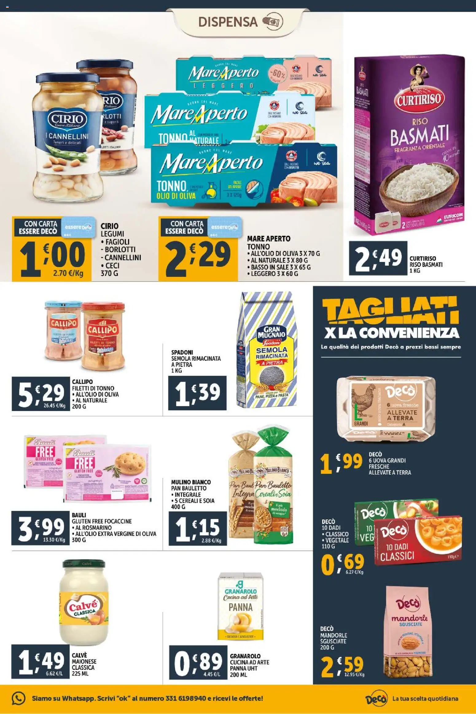 Volantino Decò del 20.01.2026 | Pagina: 11 | Prodotti: Riso Basmati, Uova, Riso, Mandorle