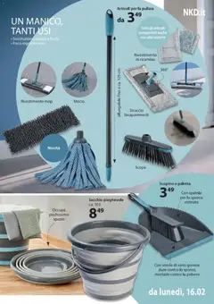 Anteprima del volantino Volantino NKD	 valido a partire dal 16.02.2026 | Pagina: 3 | Prodotti: Mocio, Scopa, Secchio, Spatola