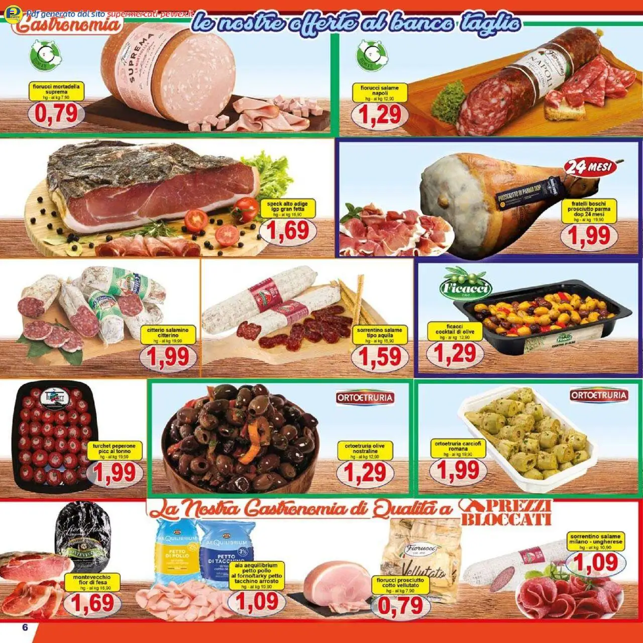 Volantino Pewex del 06.08.2025 | Pagina: 6 | Prodotti: Salame, Suino, Olive, Prosciutto