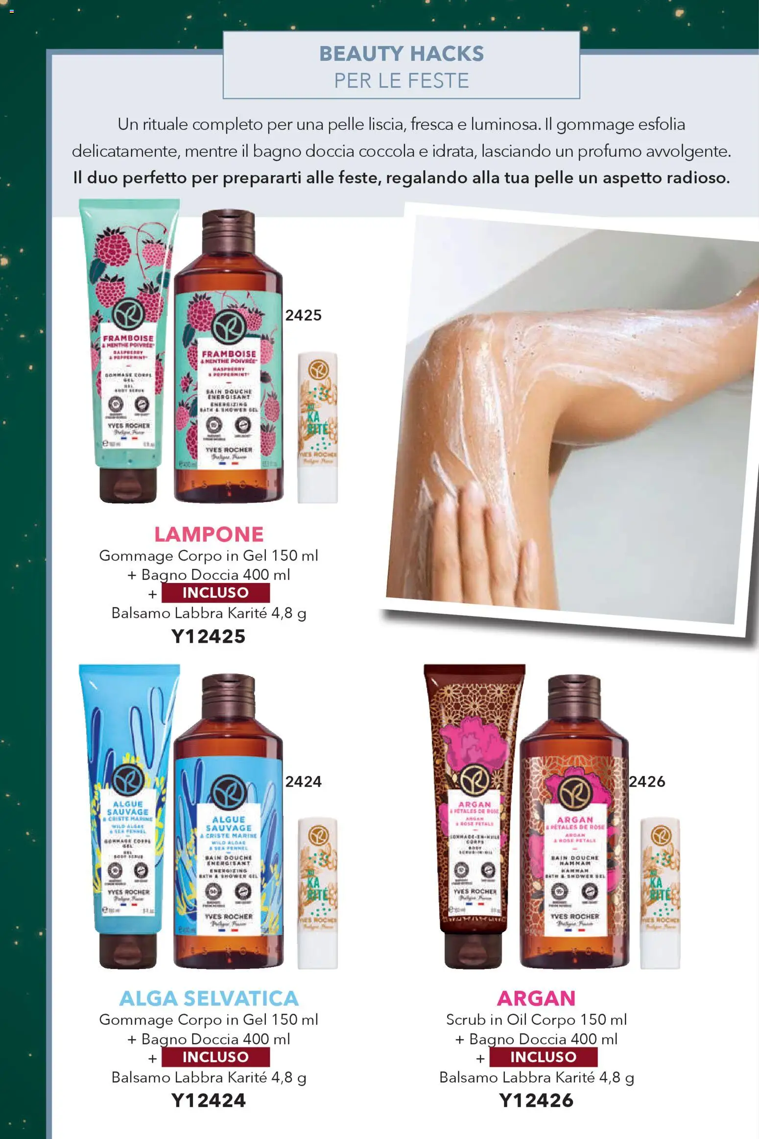 Volantino Yves Rocher del 29.11.2025 | Pagina: 60 | Prodotti: Balsamo, Scrub, Bagno, Doccia