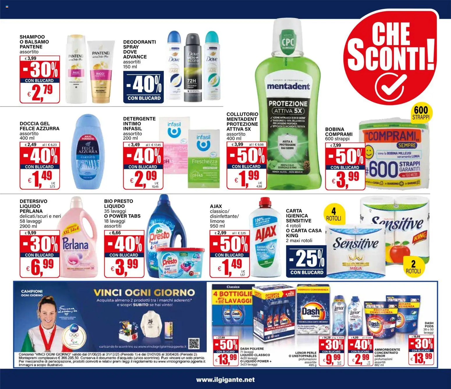 Volantino Il Gigante del 15.01.2026 | Pagina: 21 | Prodotti: Shampoo, Ammorbidente, Detergente, Doccia