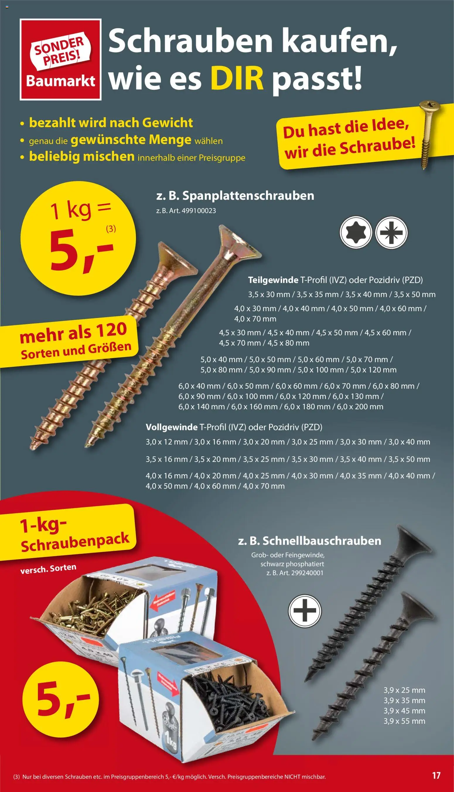 Sonderpreis Baumarkt Prospekt 	 – gültig ab 02.05.2026 | Seite: 17 | Produkte: Gewicht