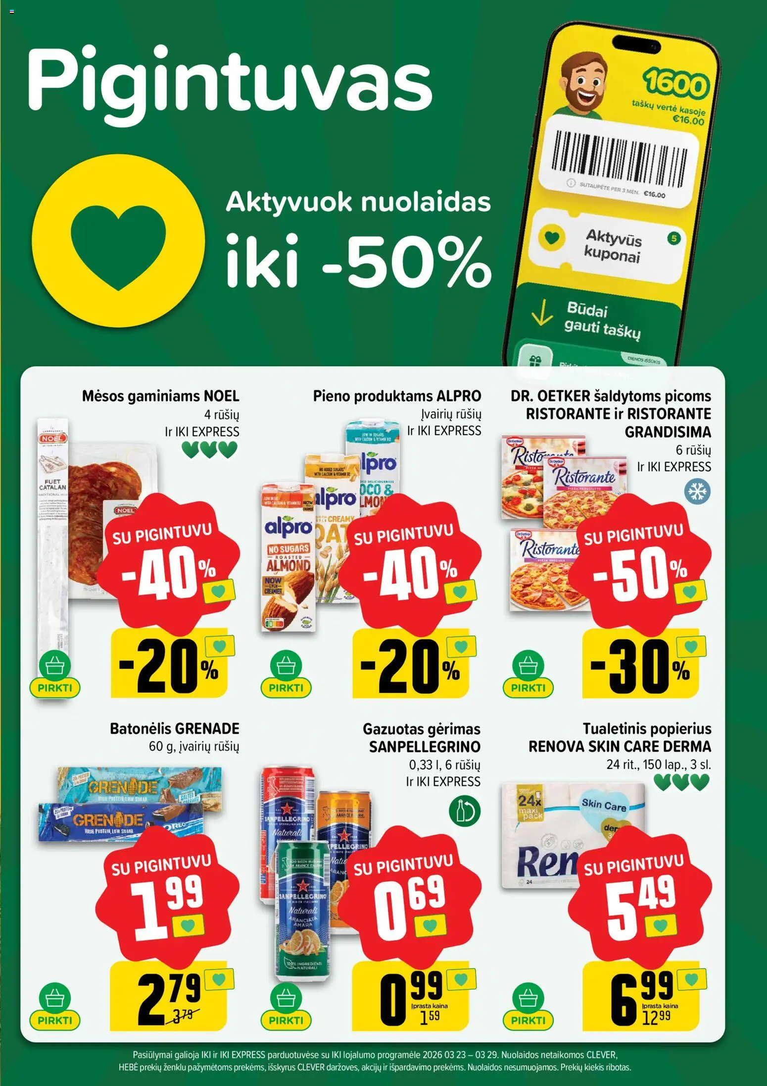 IKI akcijos nuo 23.03.2026 | Puslapis: 9 | Prekių: Tualetinis popierius