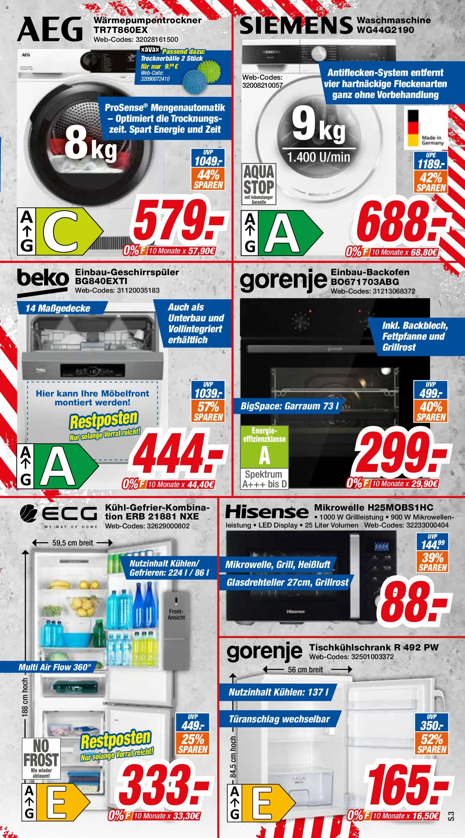 Expert Giessen – gültig ab 23.03.2026 | Seite: 3 | Produkte: Hisense, Siemens, Gorenje, Mikrowelle