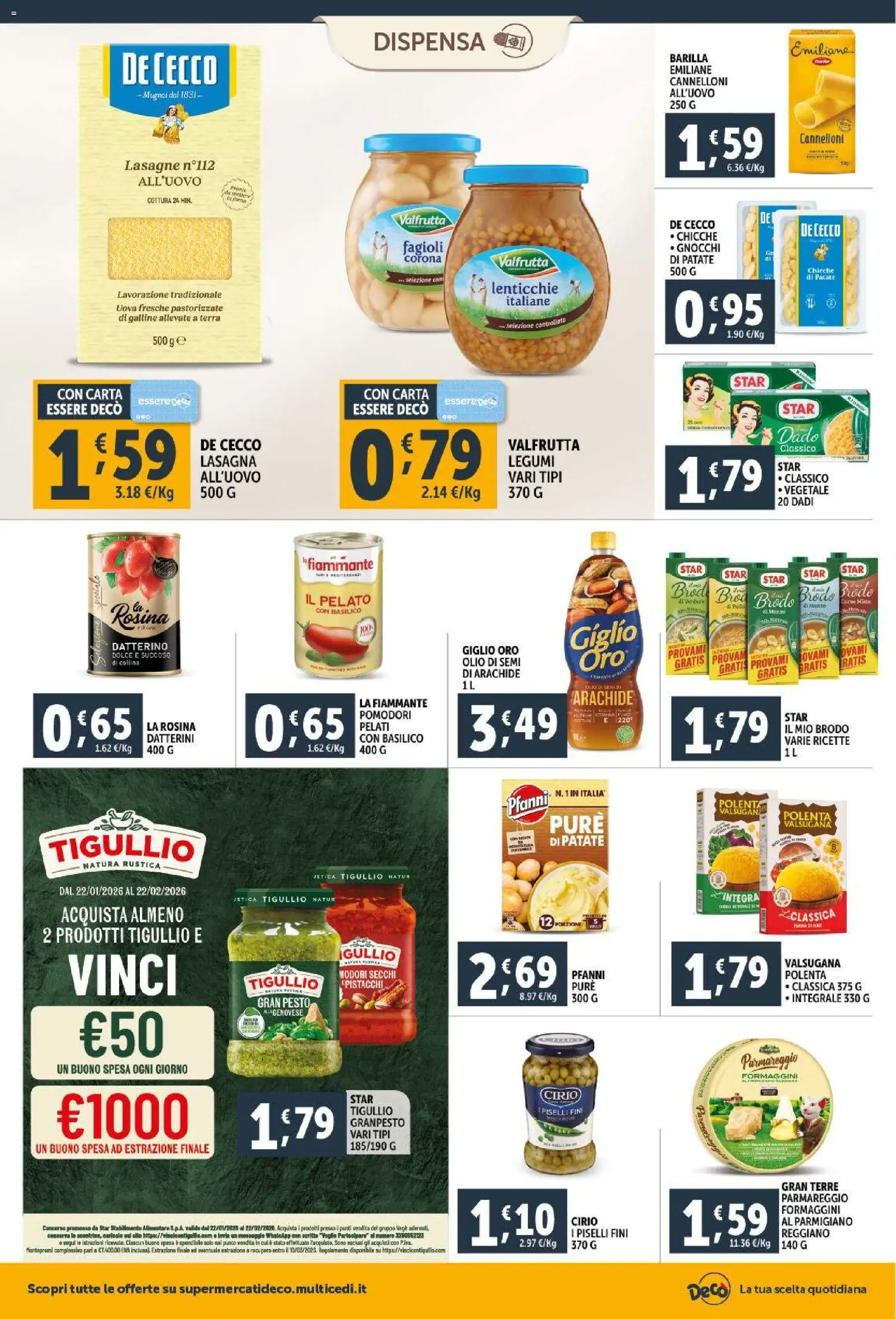 Volantino Decò del 30.01.2026 | Pagina: 14 | Prodotti: Pomodori, Basilico, Piselli, Terra