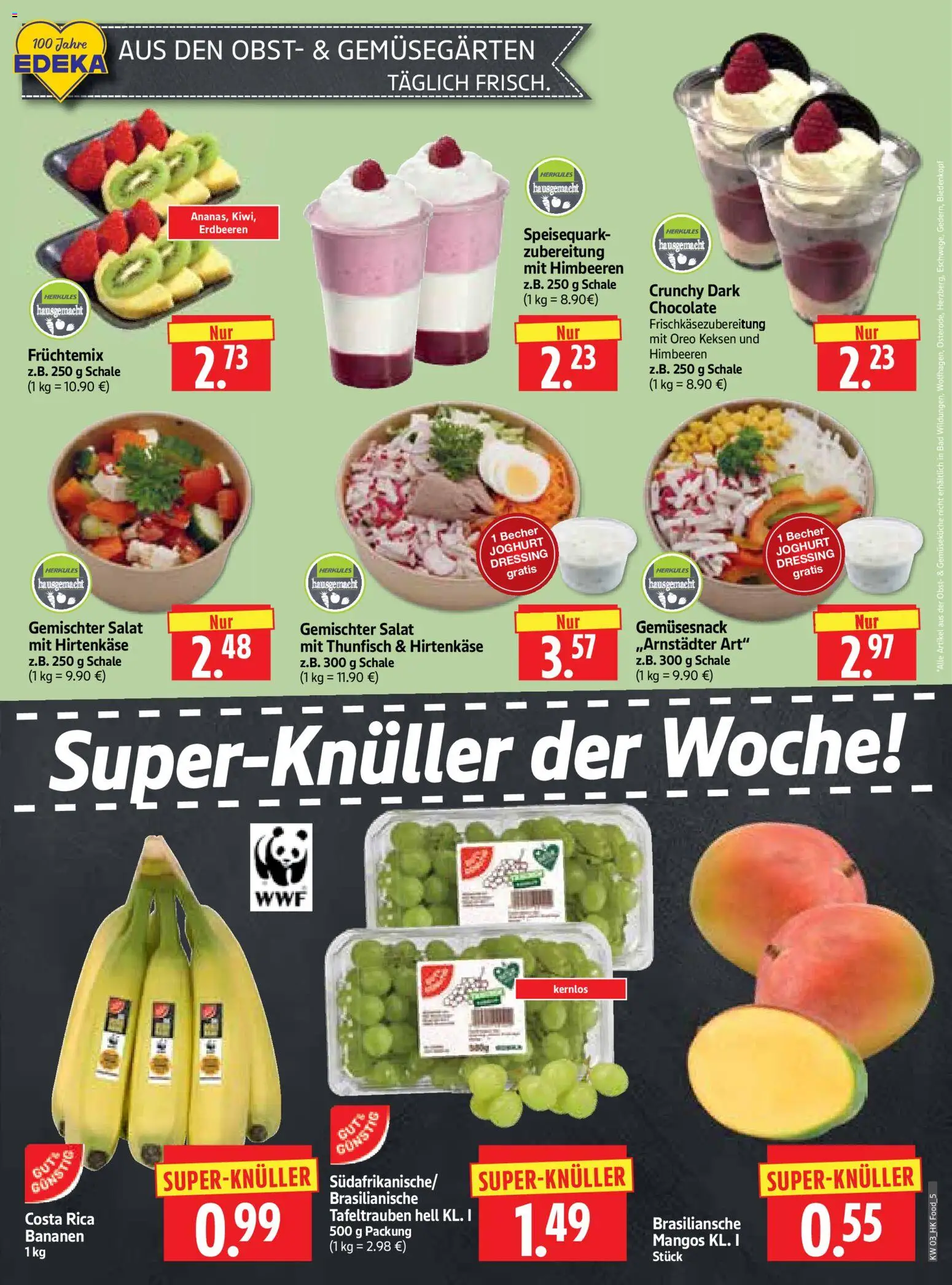 HERKULES Prospekt 	 – gültig ab 12.01.2026 | Seite: 5 | Produkte: Himbeeren, Dressing, Speisequark, Salat
